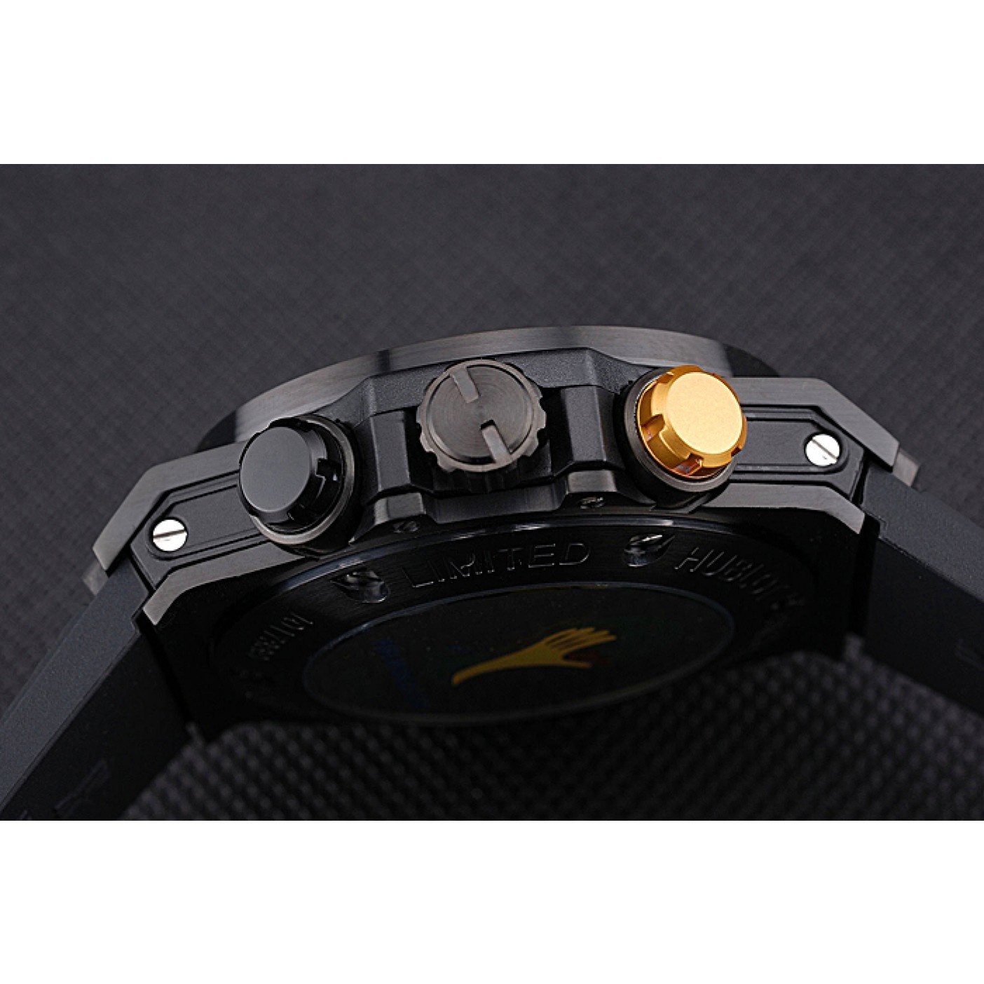 MiroTime Hublot Big Bang Unico Bi-Retrograde Chrono King Black Steel Case Black Rubber Strap 622771