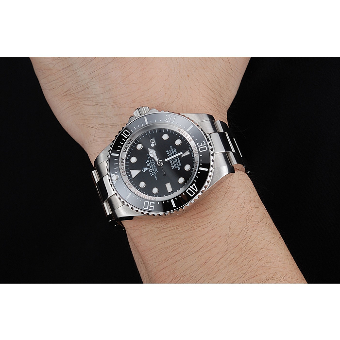 MiroTime Rolex Sky Dweller Stainless Steel Bracelet Black Dial Watch