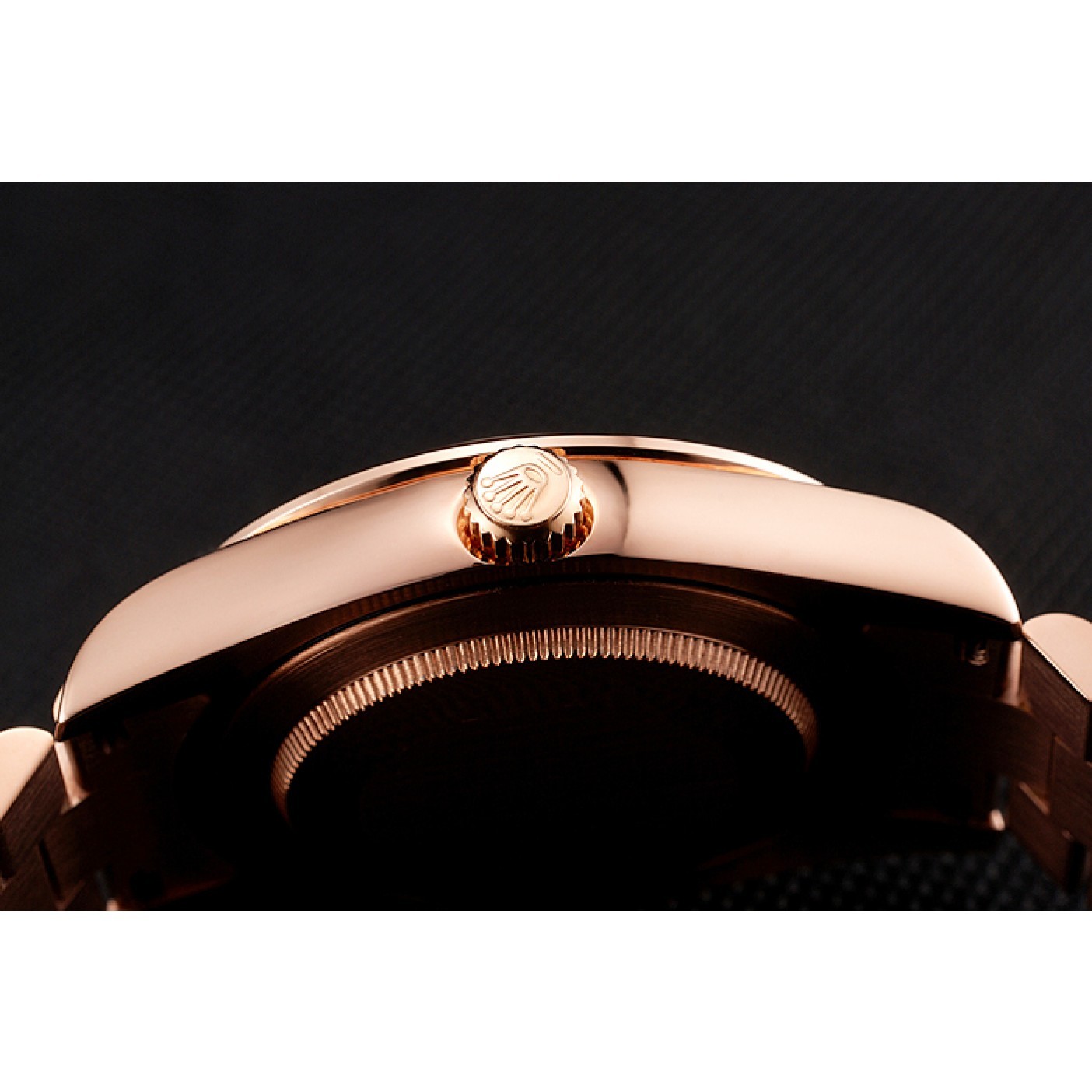 MiroTime Swiss Rolex Day-Date Diamonds And Rubies Black Dial Rose Gold Bracelet 1454102