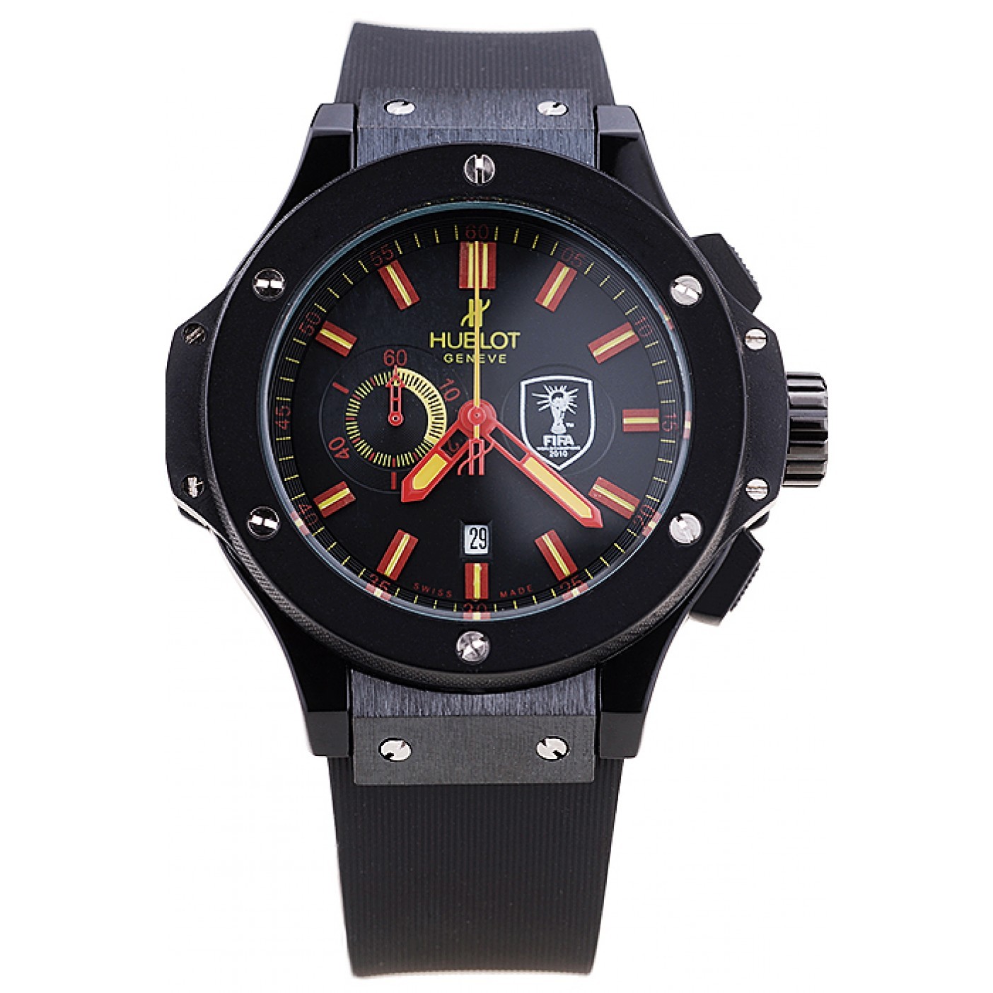 MiroTime Hublot Limited Edition Ayrton Senna Black Dial Watch Red Hands
