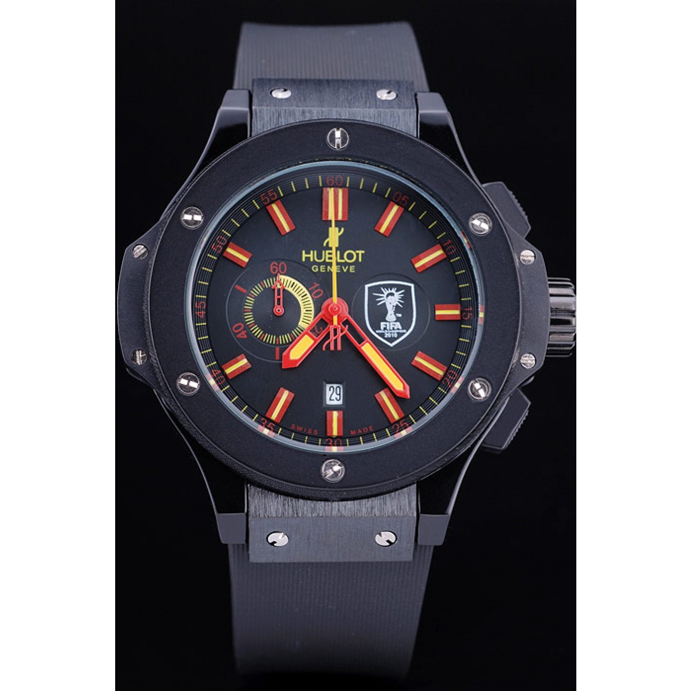 MiroTime Hublot Limited Edition Ayrton Senna Black Dial Watch Red Hands