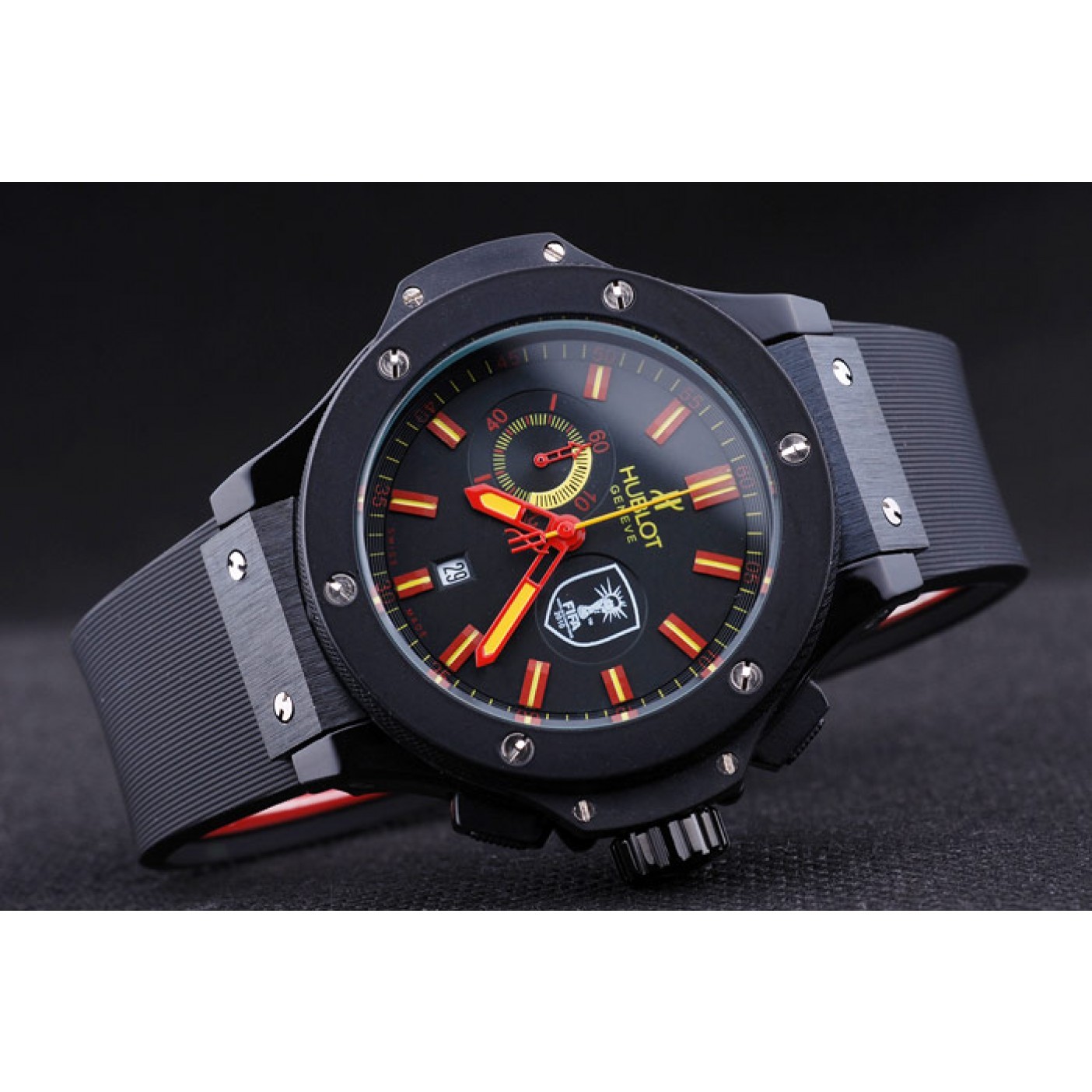 MiroTime Hublot Limited Edition Ayrton Senna Black Dial Watch Red Hands