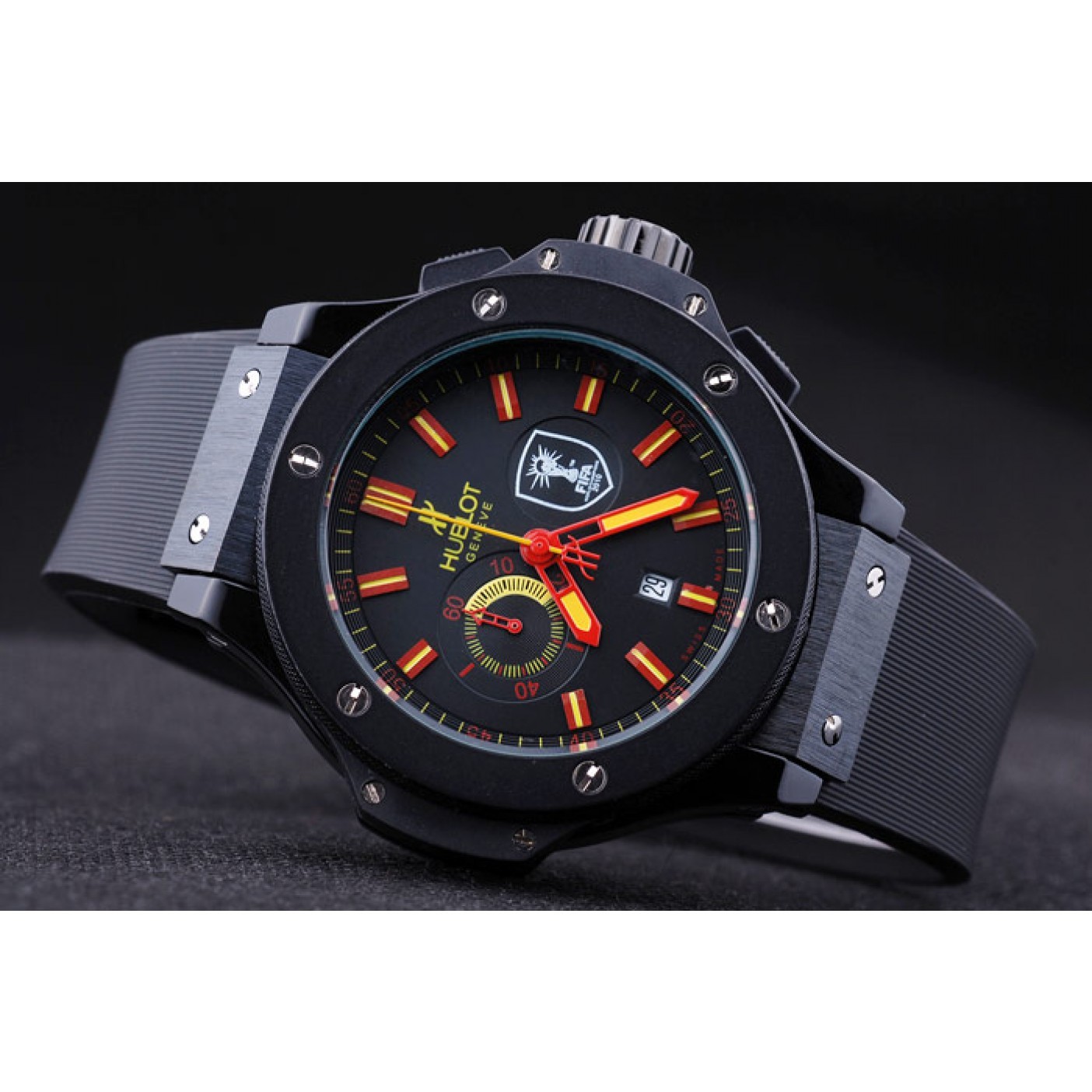 MiroTime Hublot Limited Edition Ayrton Senna Black Dial Watch Red Hands