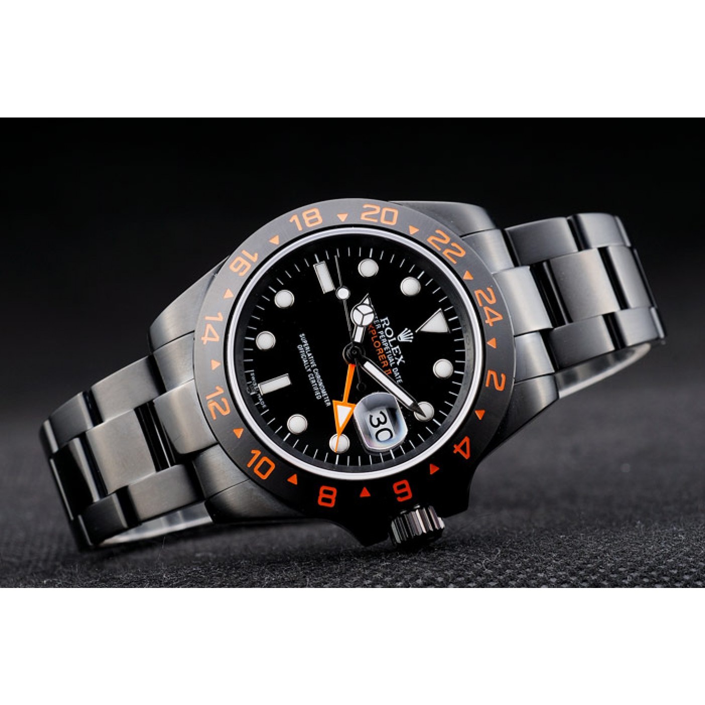 MiroTime Rolex Swiss Explorer Black Ceramic Bezel Black Dial Watch 98240