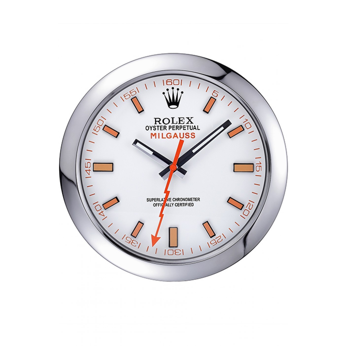 MiroTime Rolex Milgauss Wall Clock Silver 621910