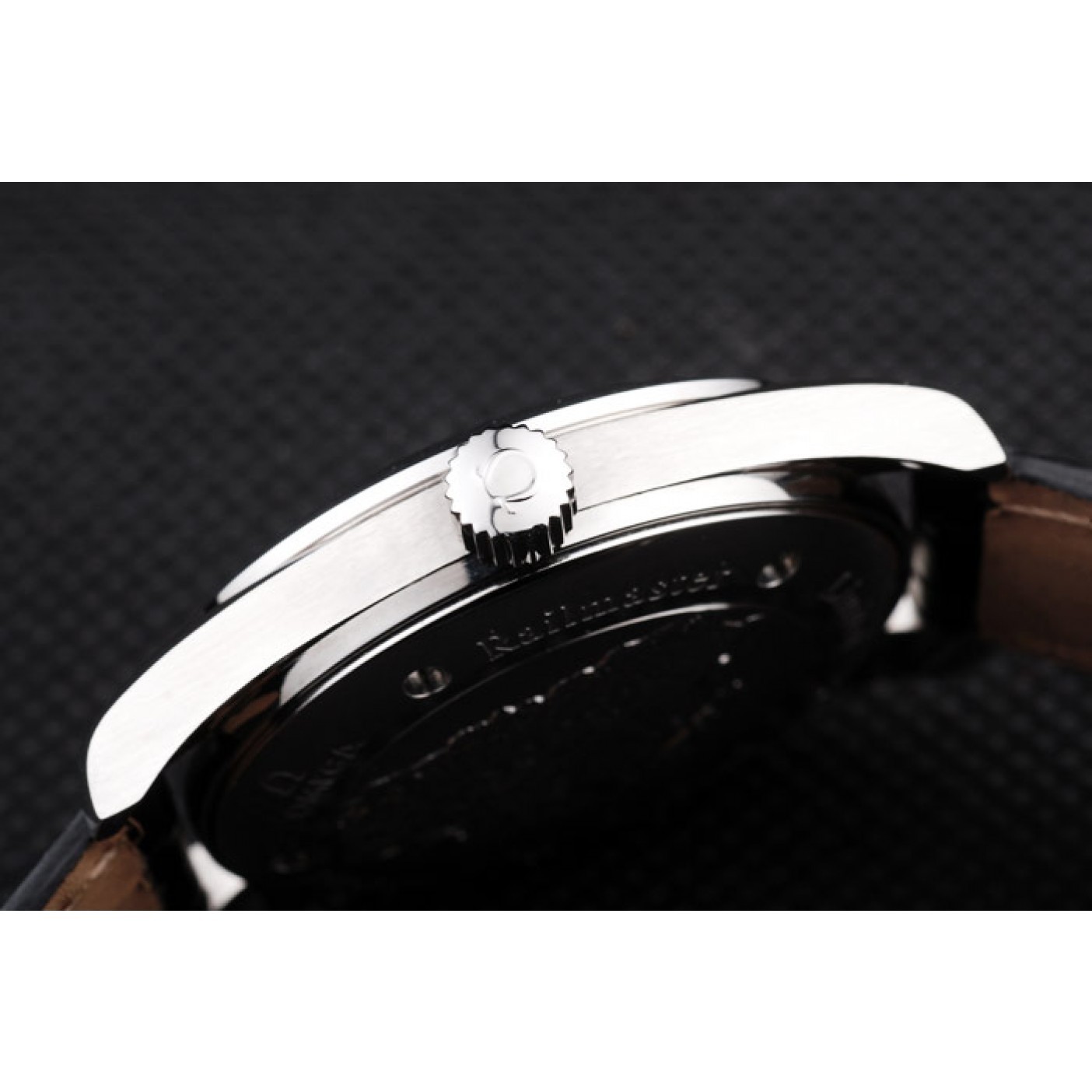 MiroTime Omega Swiss Seamaster Railmaster Black Strap Black Striped Dial