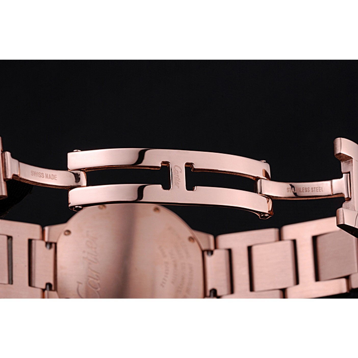 MiroTime Swiss Cartier Ballon Bleu de Cartier Pink Diamond Dial Gold Bracelet 622556