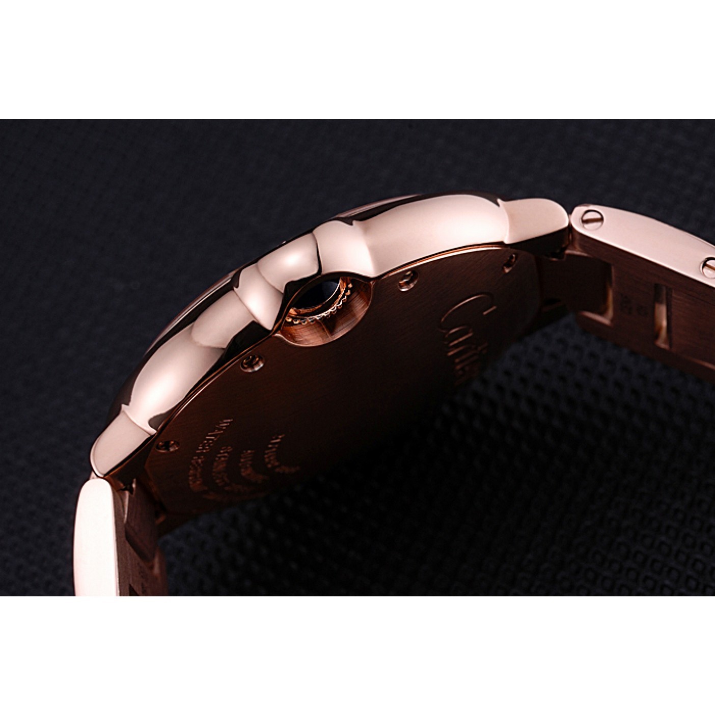 MiroTime Swiss Cartier Ballon Bleu de Cartier Pink Diamond Dial Gold Bracelet 622556