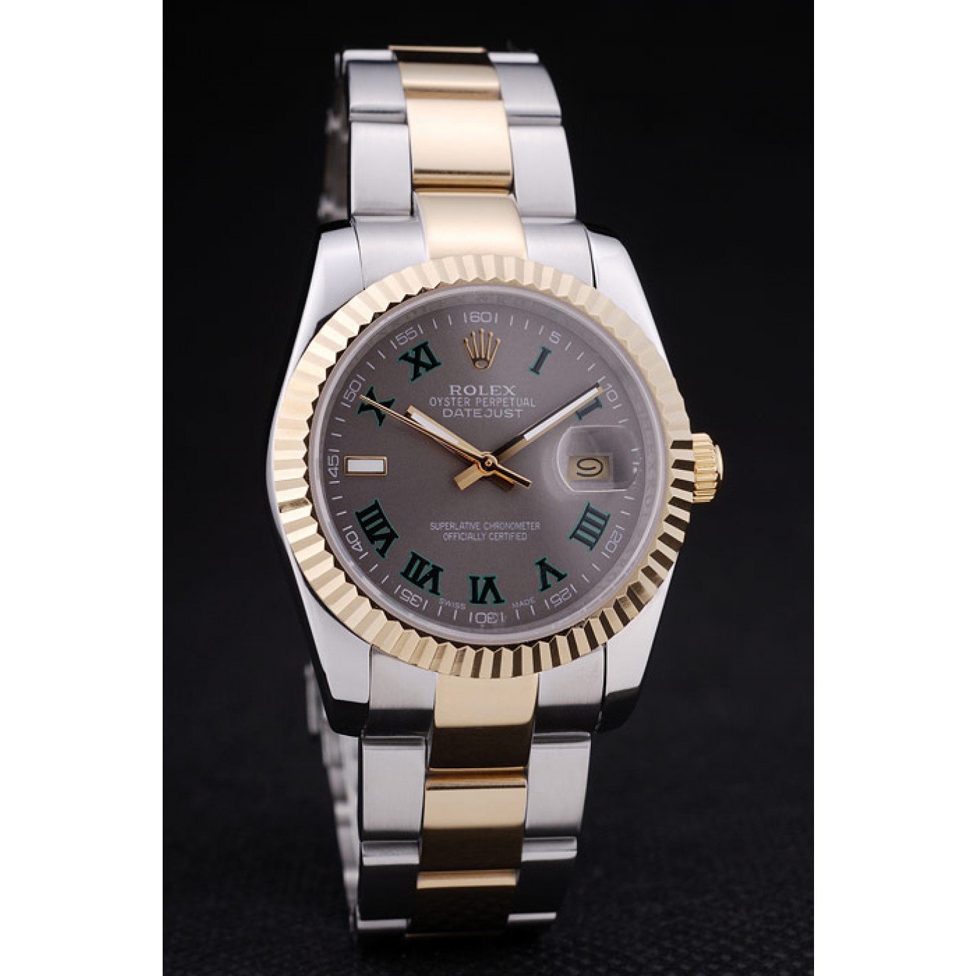 MiroTime Rolex Datejust Grey Dial Ribbed Bezel 7460