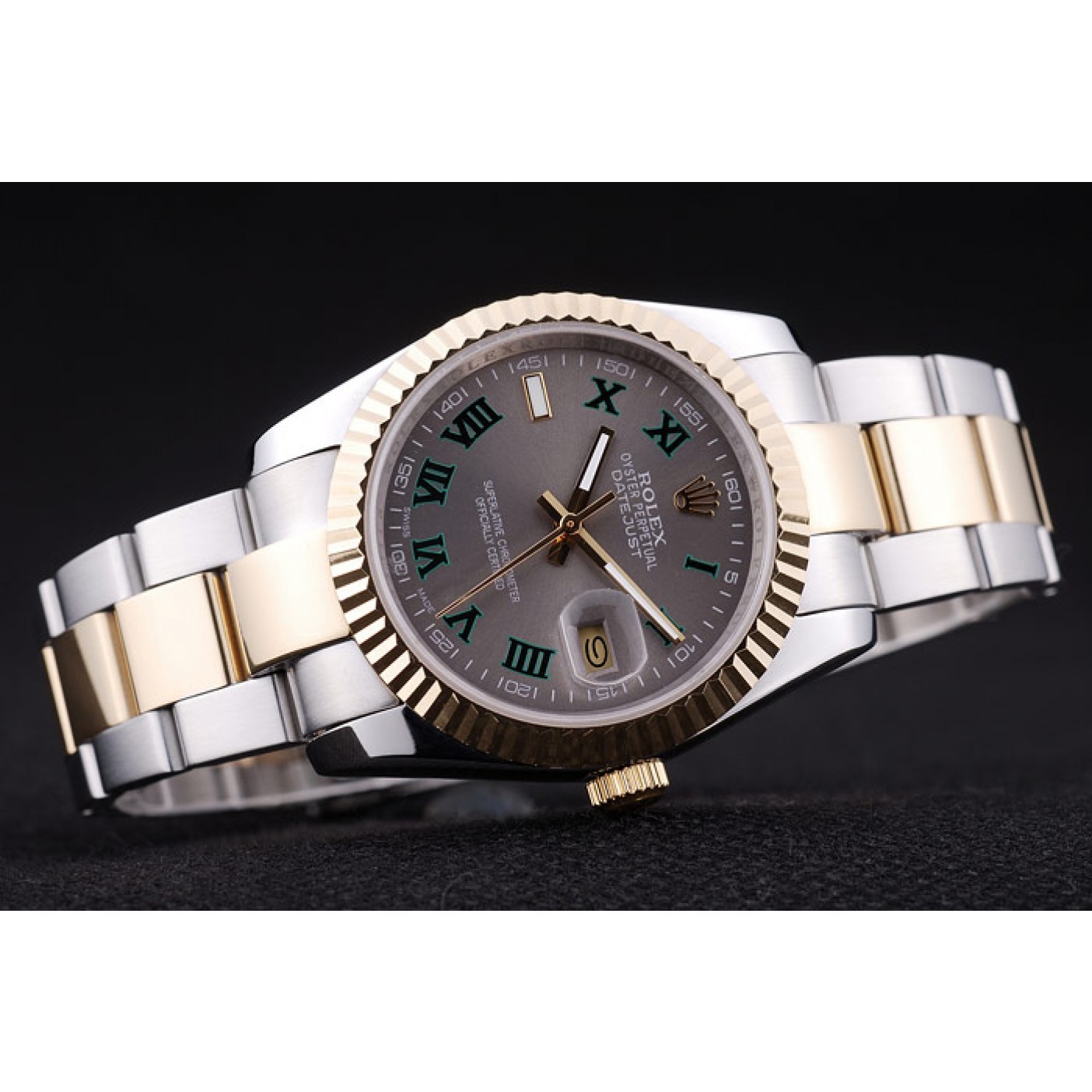 MiroTime Rolex Datejust Grey Dial Ribbed Bezel 7460
