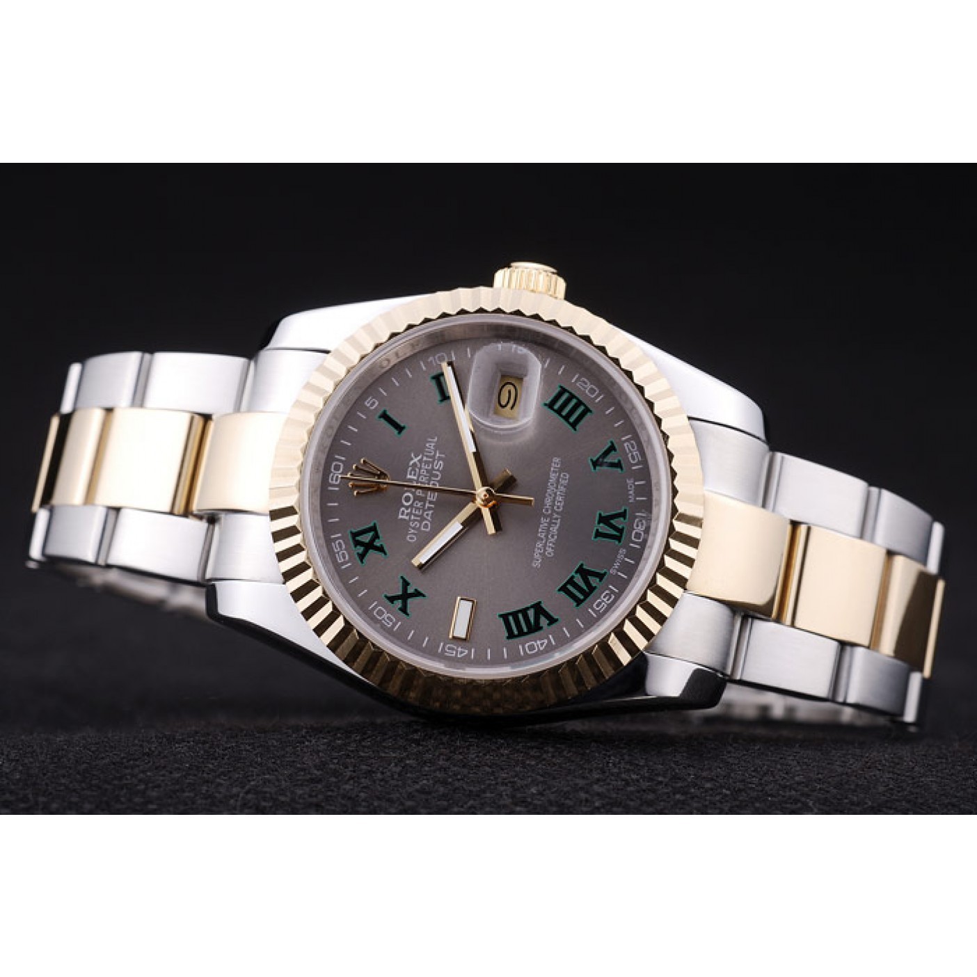 MiroTime Rolex Datejust Grey Dial Ribbed Bezel 7460