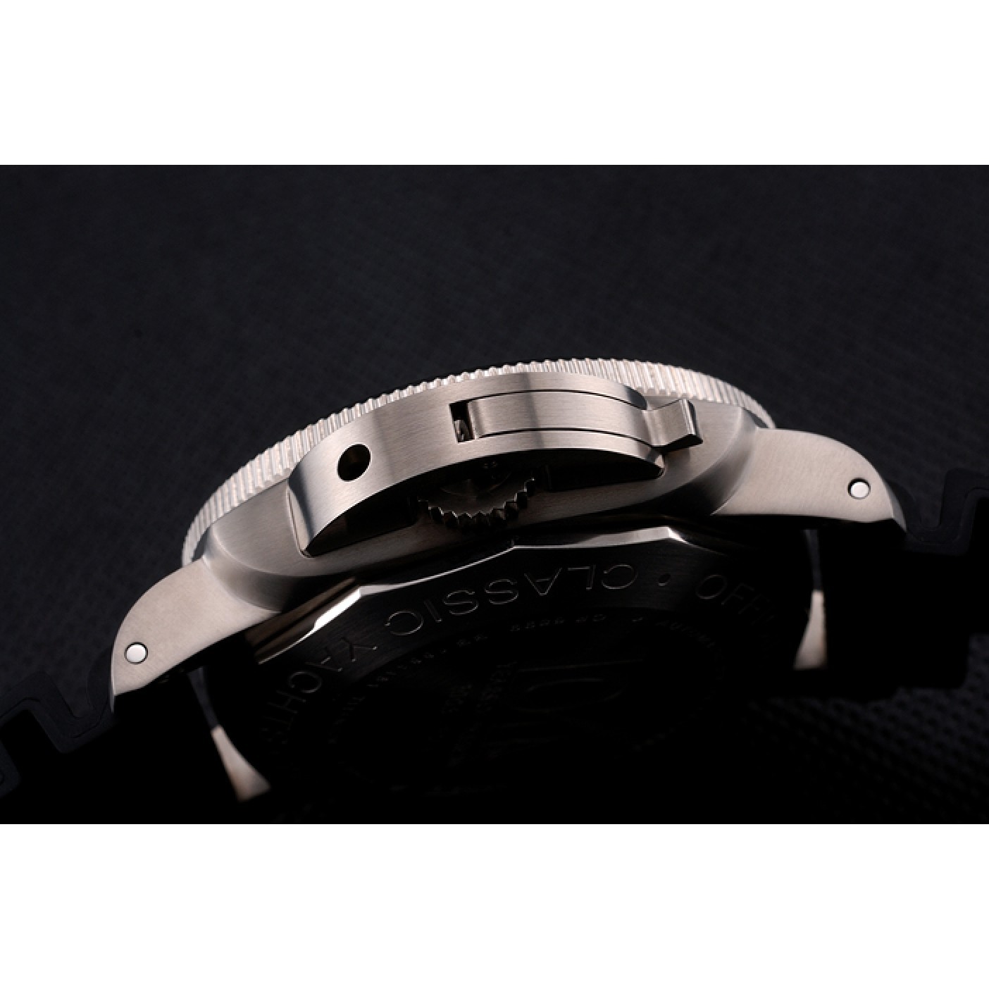 MiroTime Swiss Panerai Luminor Submersible Black Dial Stainless Steel Case Black Bezel Black Rubber Strap