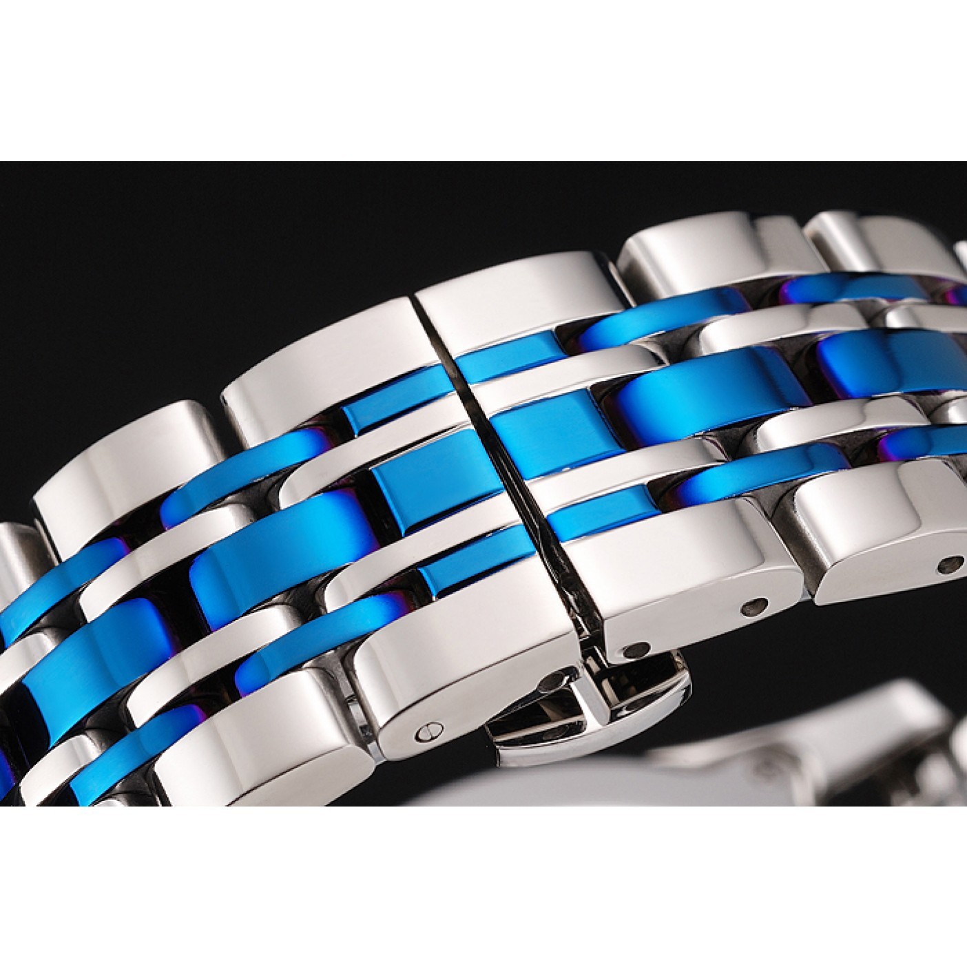 MiroTime Omega De Ville Moonphase Tourbillon White Dial Stainless Steel Case Two Tone Steel Blue Bracelet