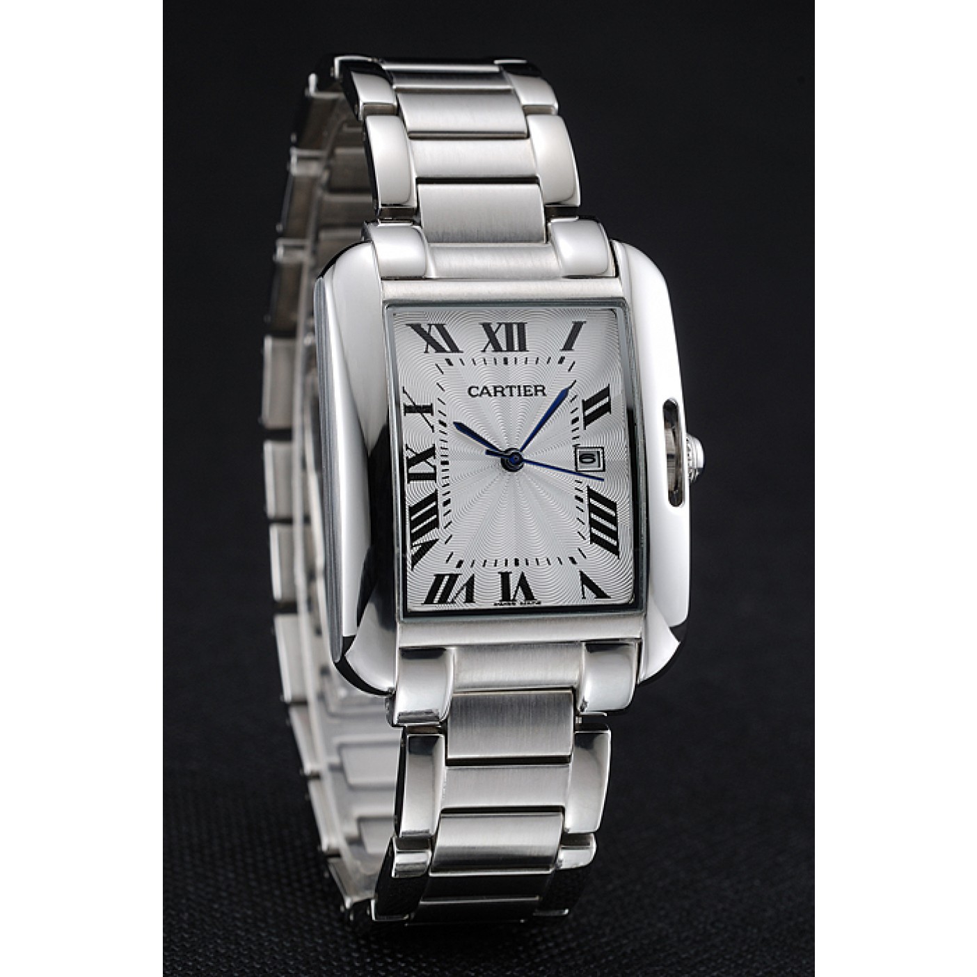 MiroTime Cartier Tank Anglaise 30mm White Dial Stainless Steel Case And Bracelet
