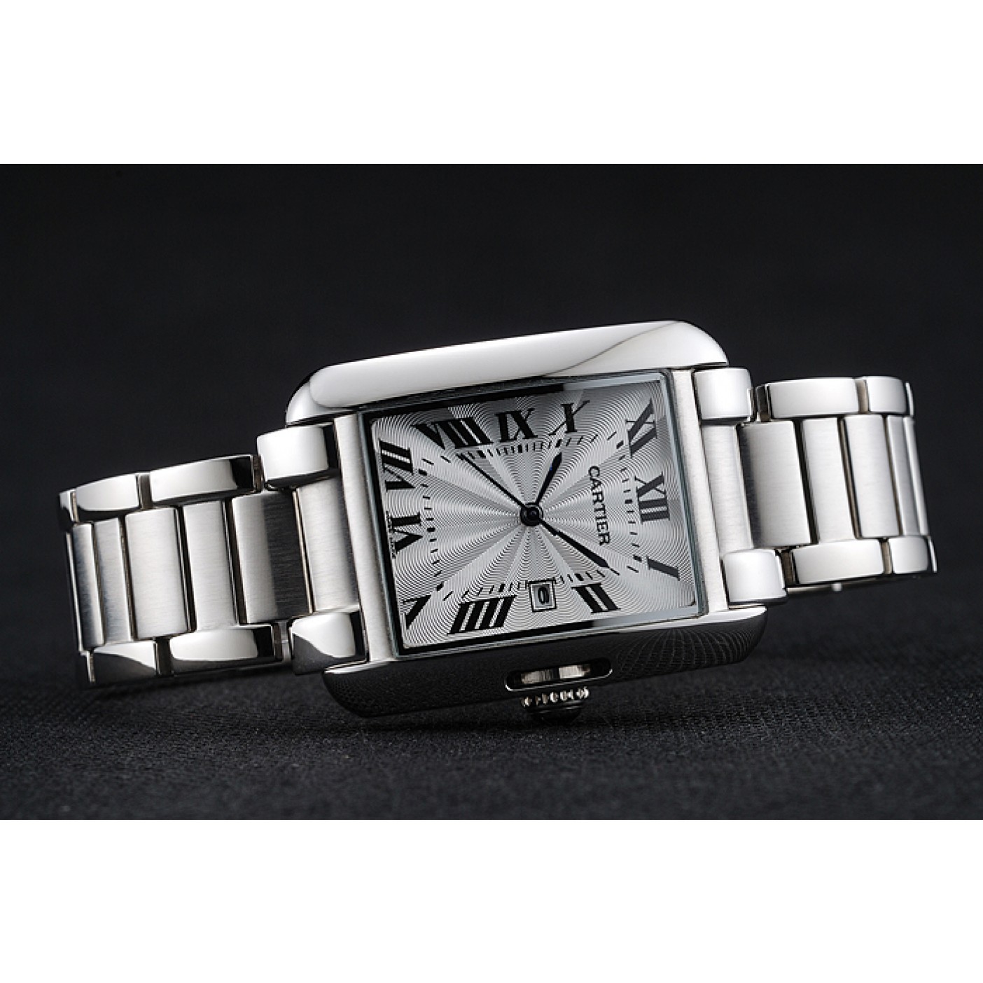 MiroTime Cartier Tank Anglaise 30mm White Dial Stainless Steel Case And Bracelet