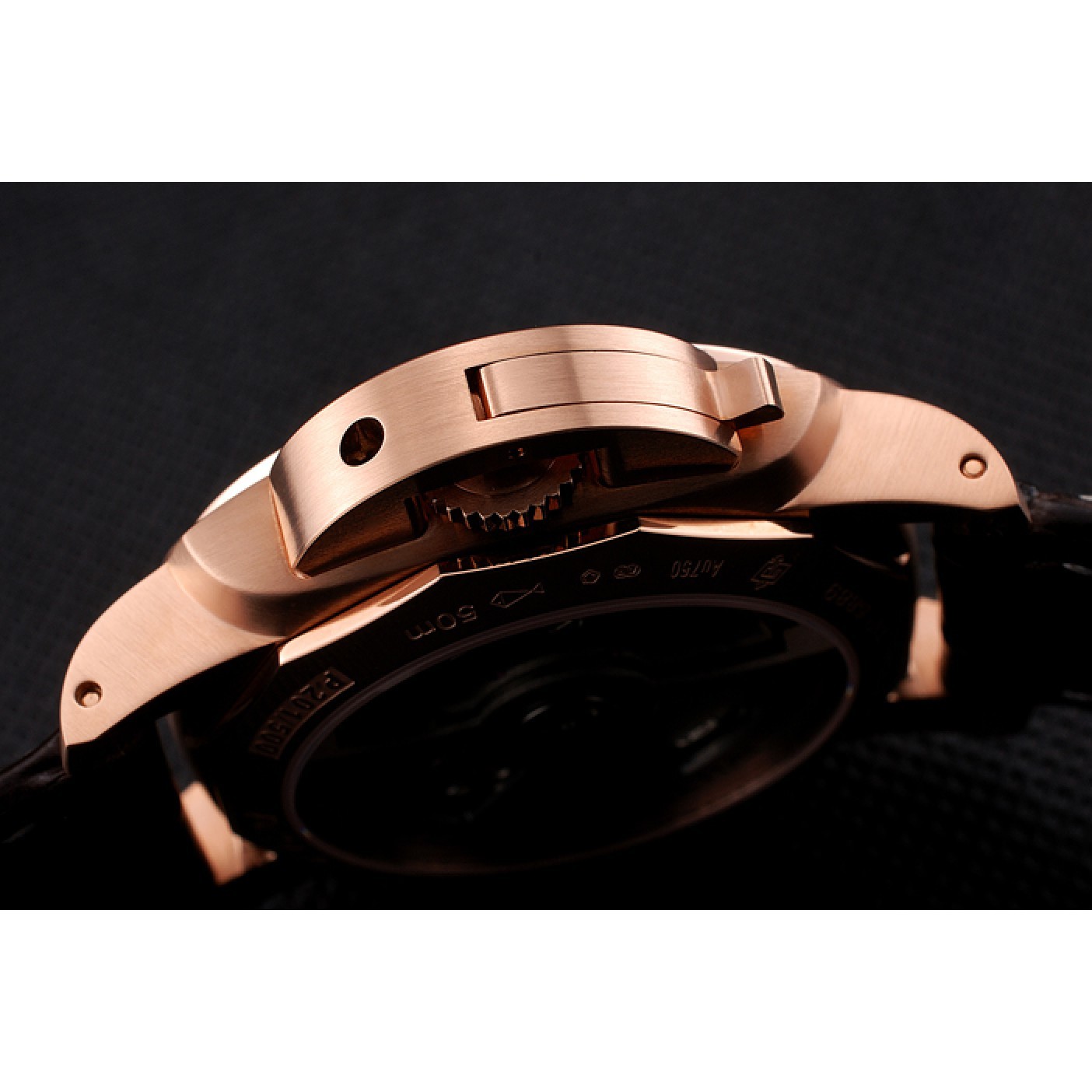 MiroTime Swiss Panerai Luminor Marina 1950 3 Days Oro Rosso Brown Dial Rose Gold Case Brown Leather Strap