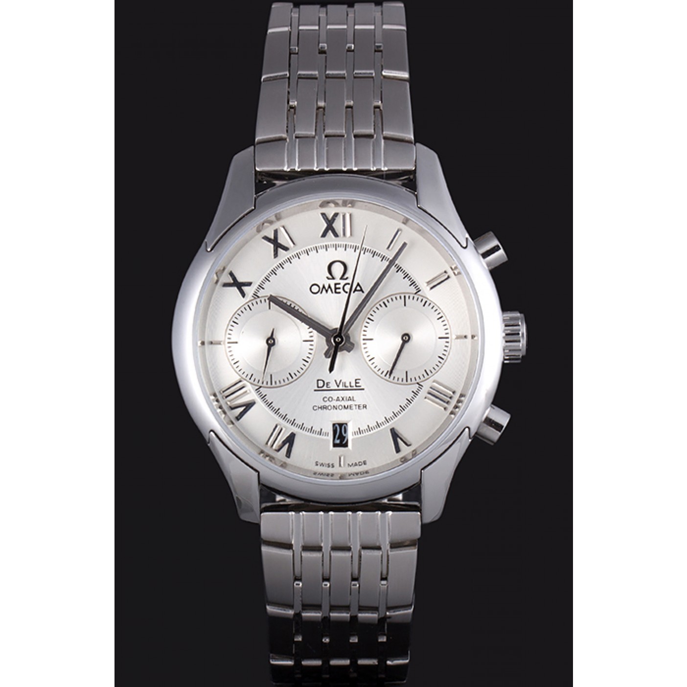 MiroTime Omega DeVille Stainless Steel Links White Dial 621561
