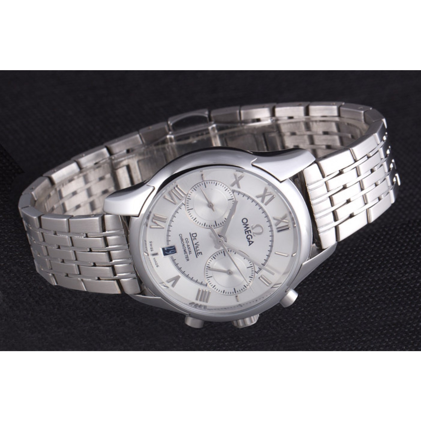 MiroTime Omega DeVille Stainless Steel Links White Dial 621561