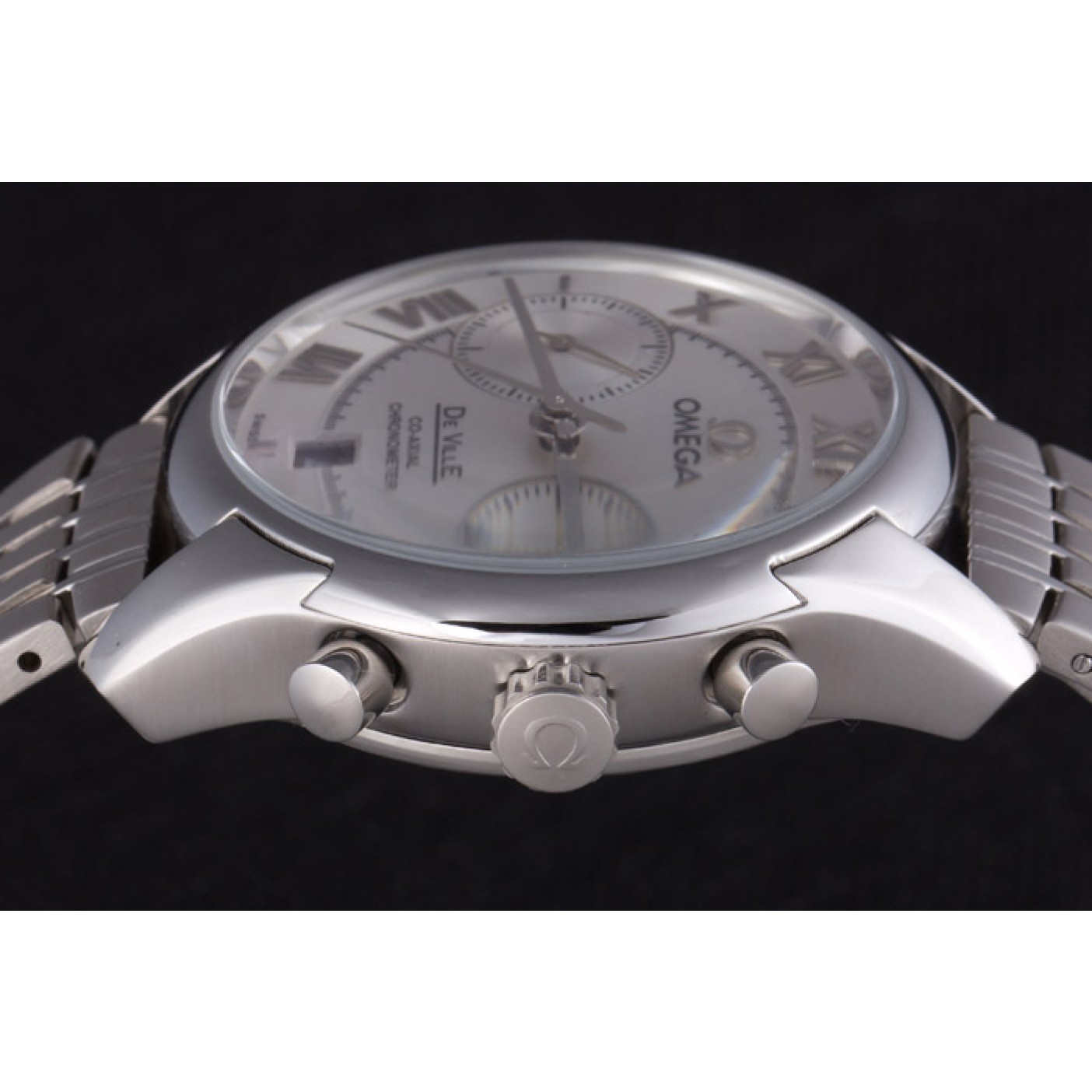 MiroTime Omega DeVille Stainless Steel Links White Dial 621561