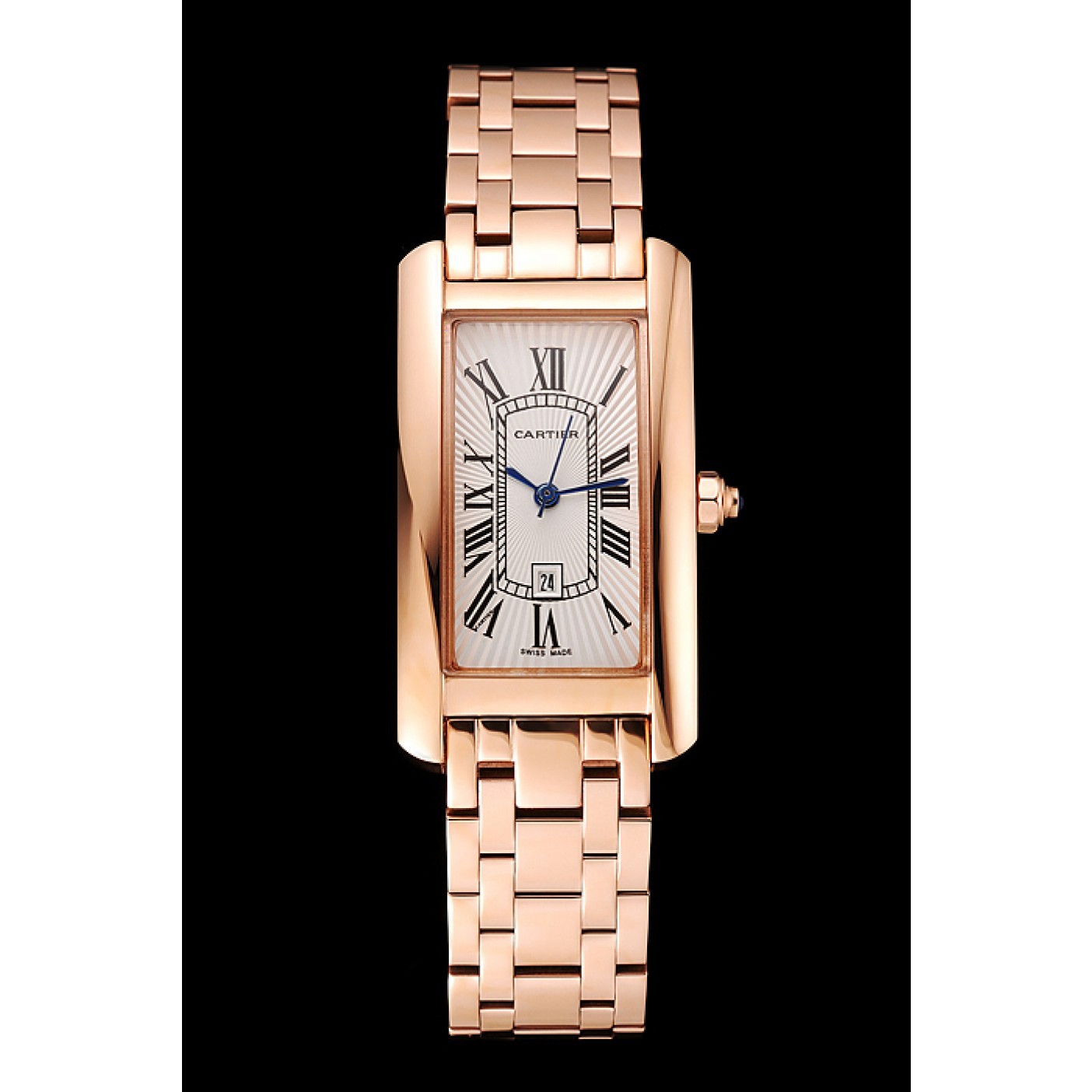 MiroTime Cartier Tank Americaine White Dial Rose Gold Case And Bracelet 1453780