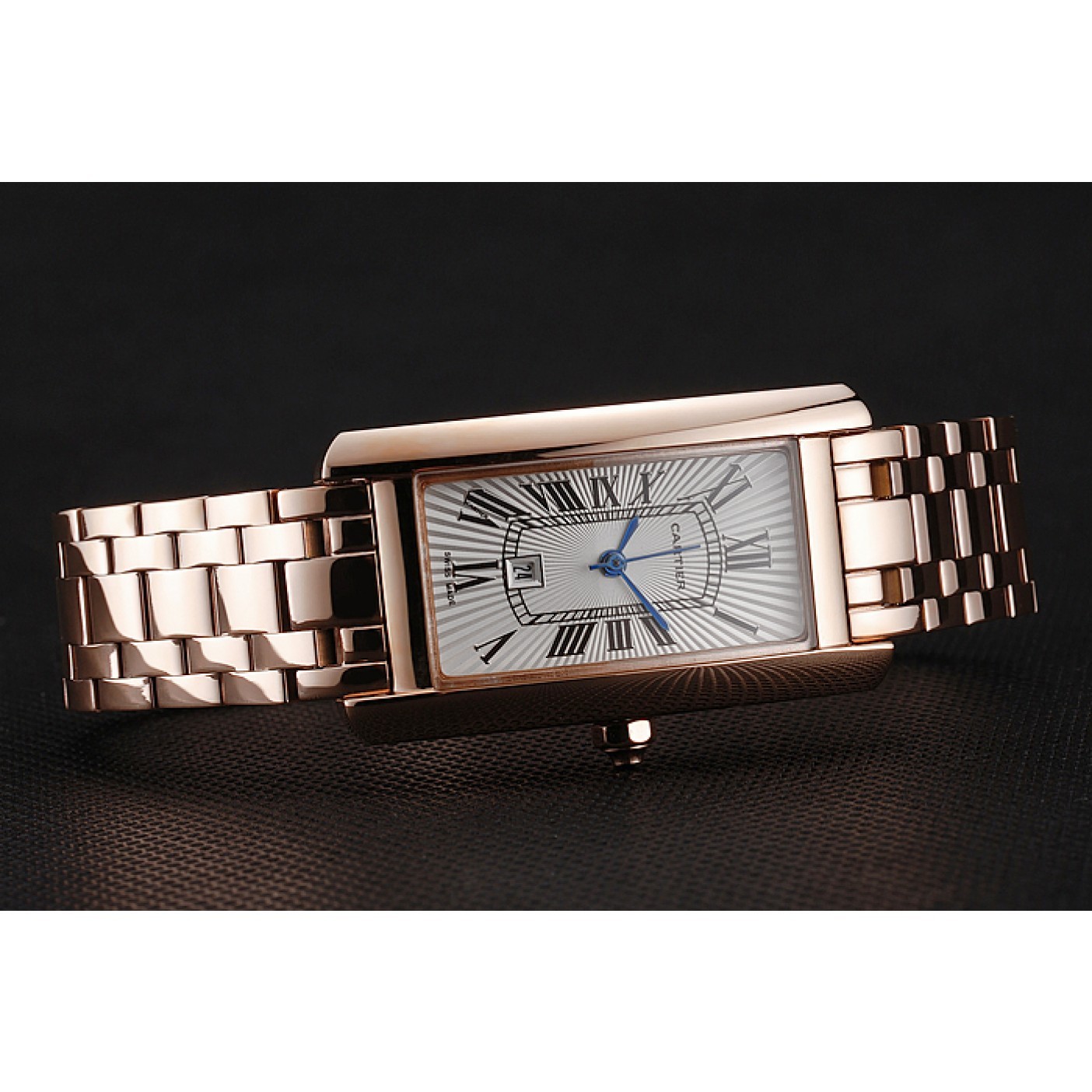 MiroTime Cartier Tank Americaine White Dial Rose Gold Case And Bracelet 1453780