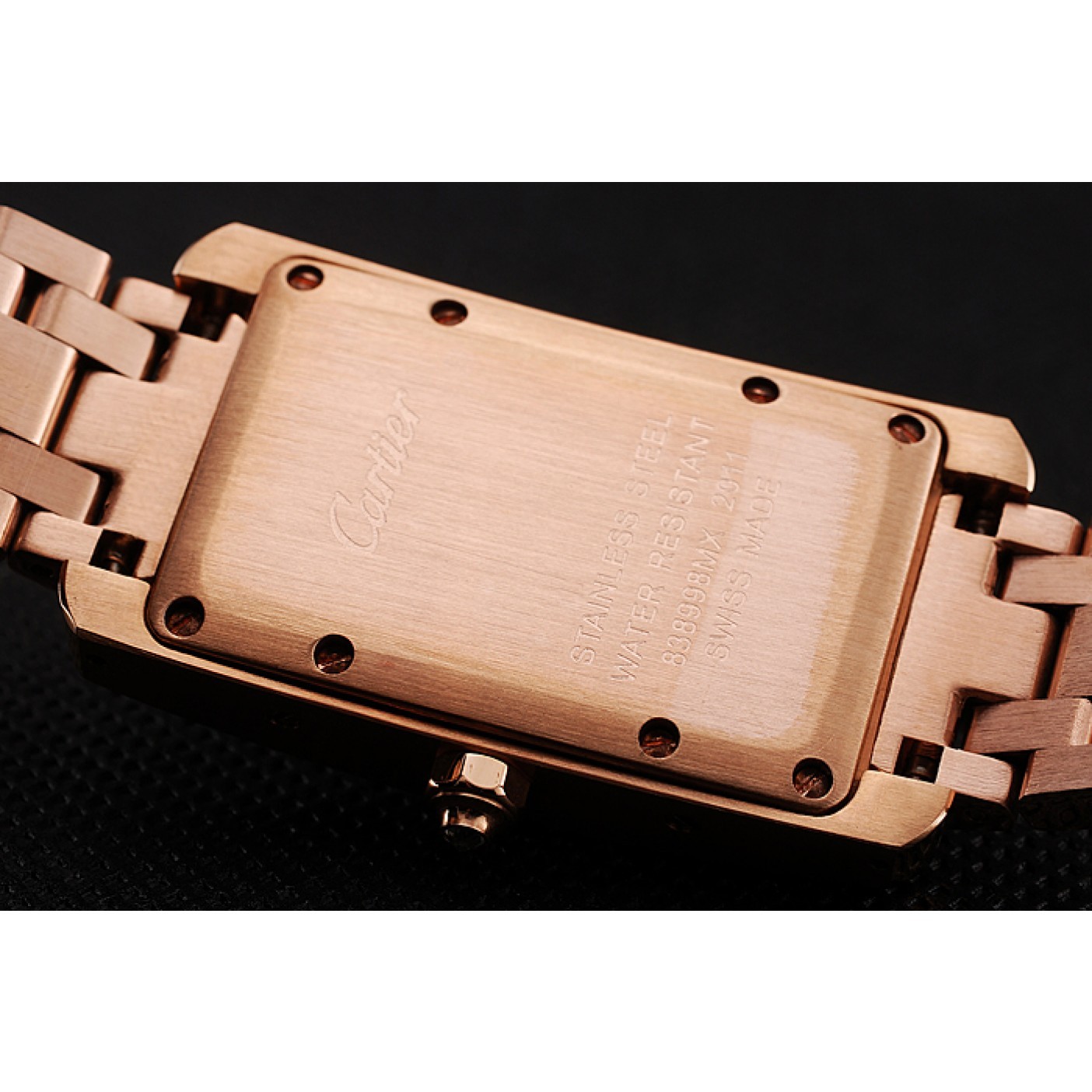 MiroTime Cartier Tank Americaine White Dial Rose Gold Case And Bracelet 1453780