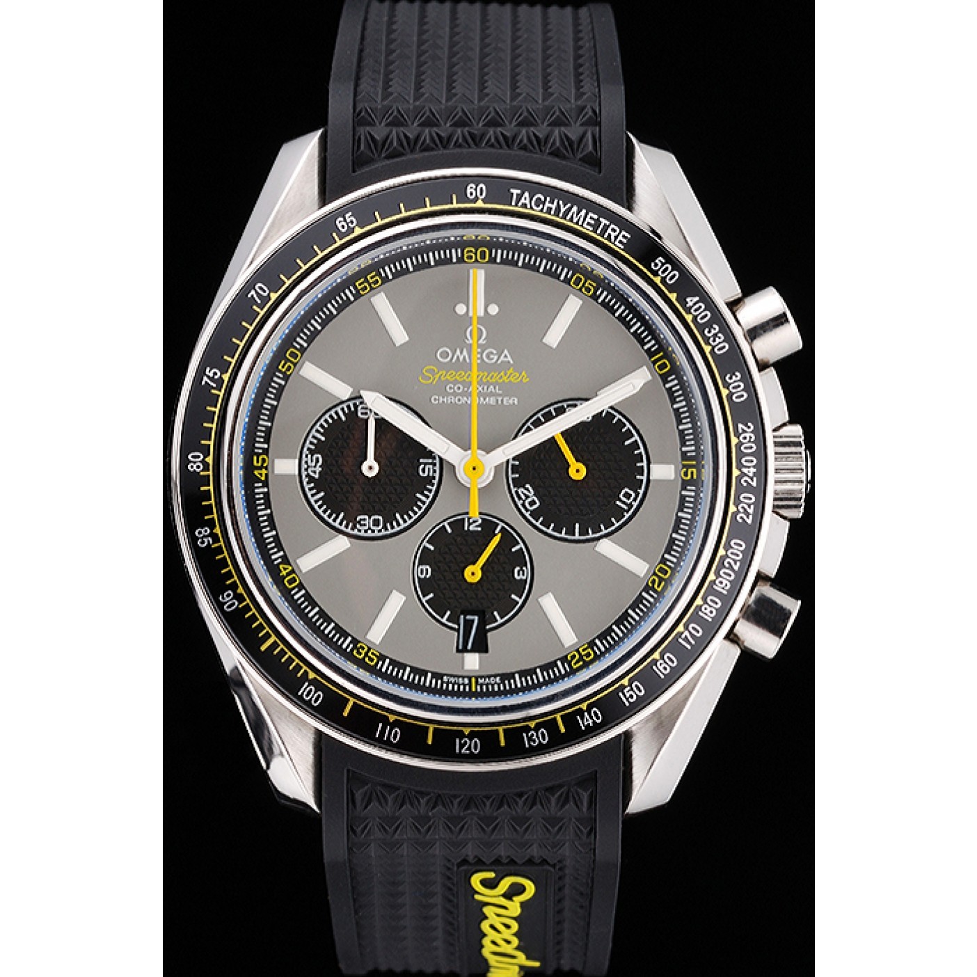 MiroTime Omega Speedmaster Racing Chronograph Grey Dial Rubber Bracelet 622540