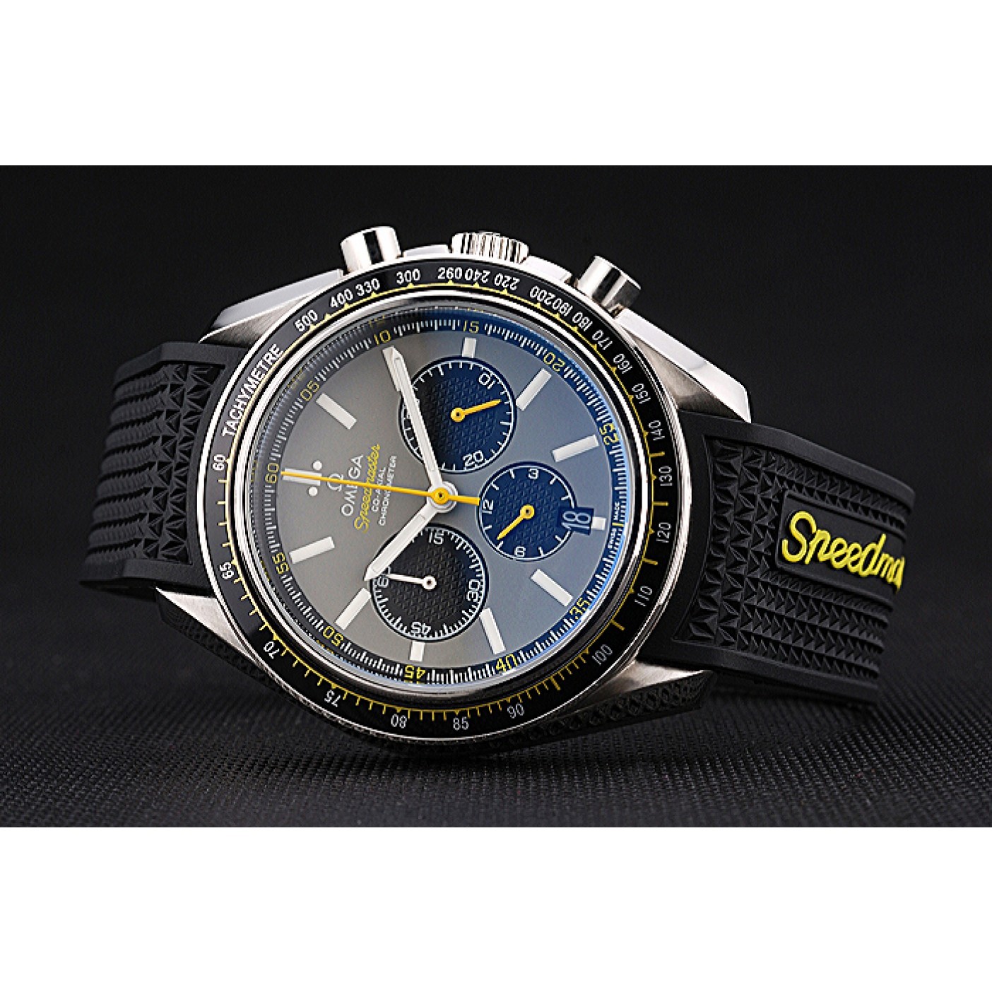 MiroTime Omega Speedmaster Racing Chronograph Grey Dial Rubber Bracelet 622540