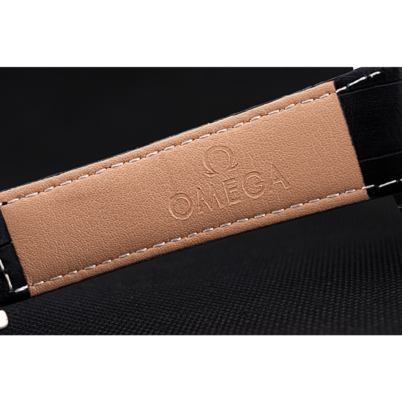 MiroTime Omega Seamaster Aqua Terra Chrono GMT Black Dial Black Leather Bracelet 622535