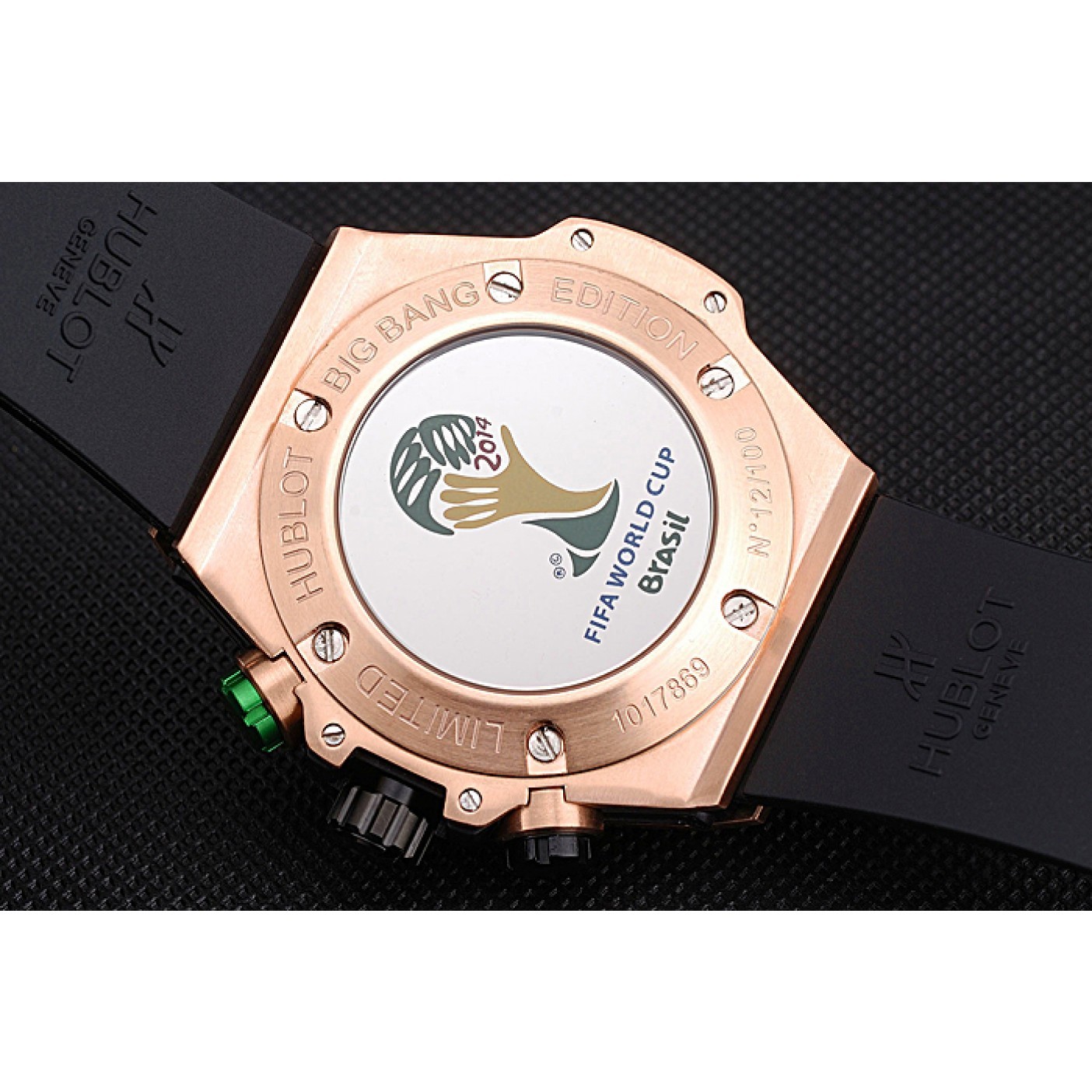 MiroTime Hublot Big Bang Unico Bi-Retrograde Chrono King Gold Case Black Rubber Strap 622772