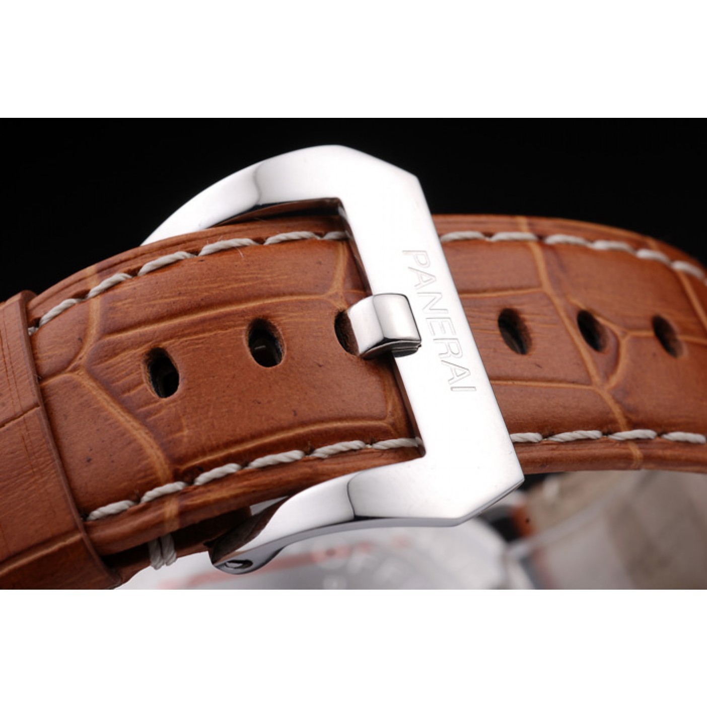 MiroTime Panerai Radiomir 8 Days Black Dial Brown Leather Bracelet
