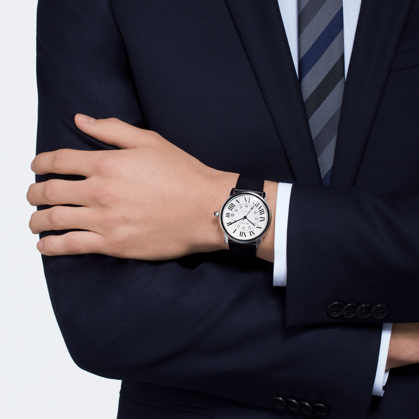 MiroTime Swiss Ronde Solo de Cartier watch, 42mm, steel, leather