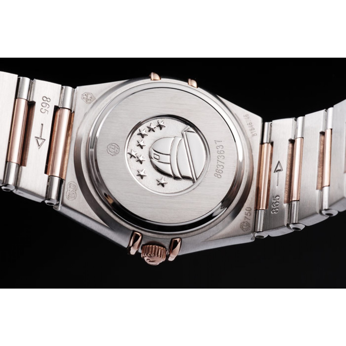 MiroTime Omega Swiss Constellation Jewelry Diamond Case Radial Emblem White Dial