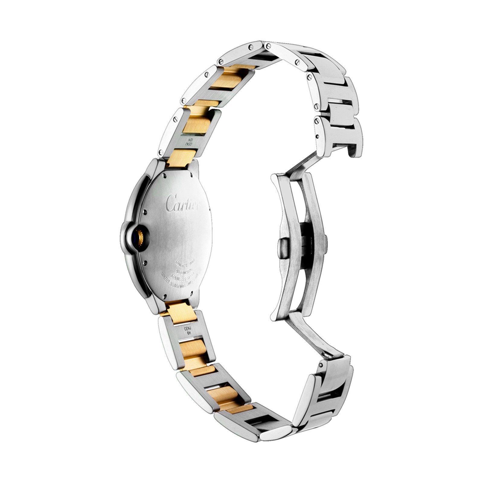 MiroTime Swiss Ballon Bleu de Cartier watch, 42 mm, 18K yellow gold, steel
