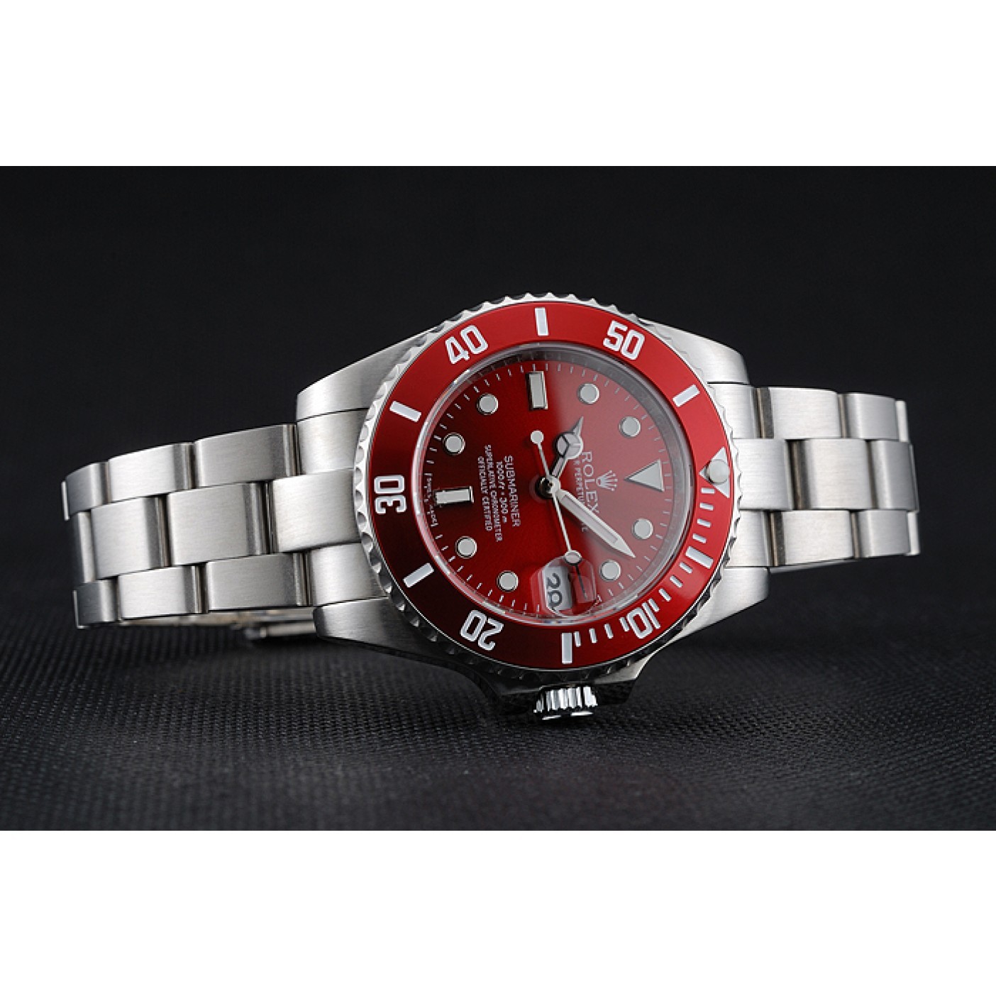 MiroTime Rolex Submariner Red Dial Stainless Steel Bracelet 1454154