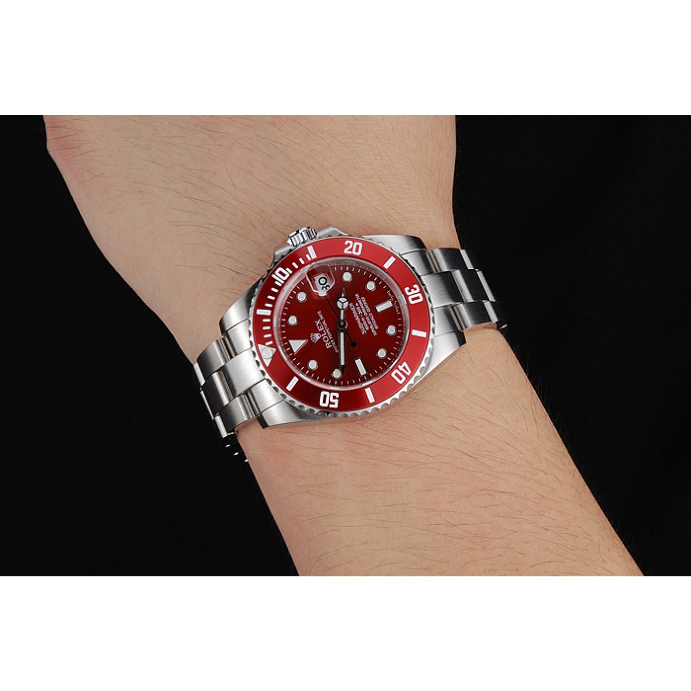 MiroTime Rolex Submariner Red Dial Stainless Steel Bracelet 1454154