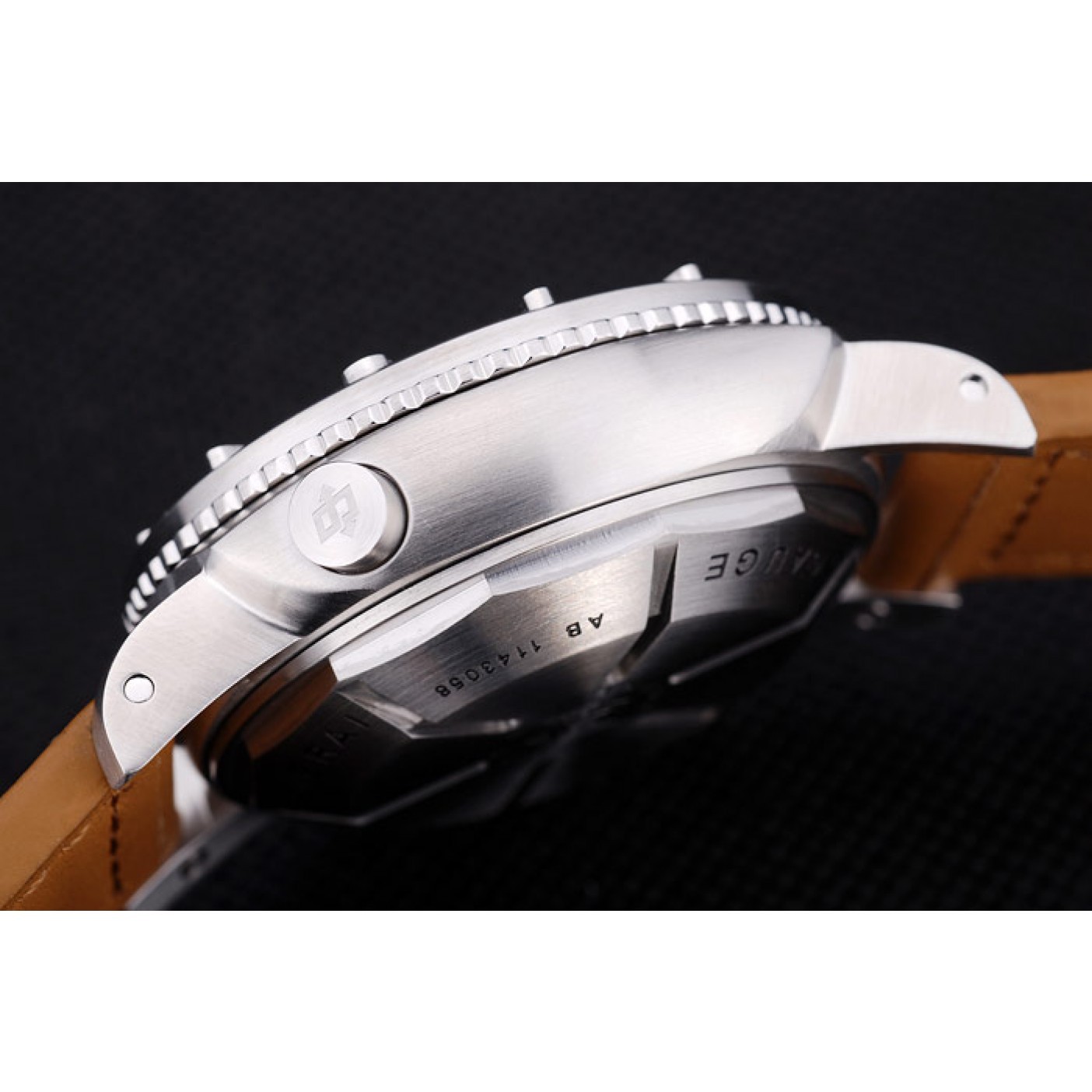 MiroTime Panerai Luminor Submersible Black Dial Leather Bracelet
