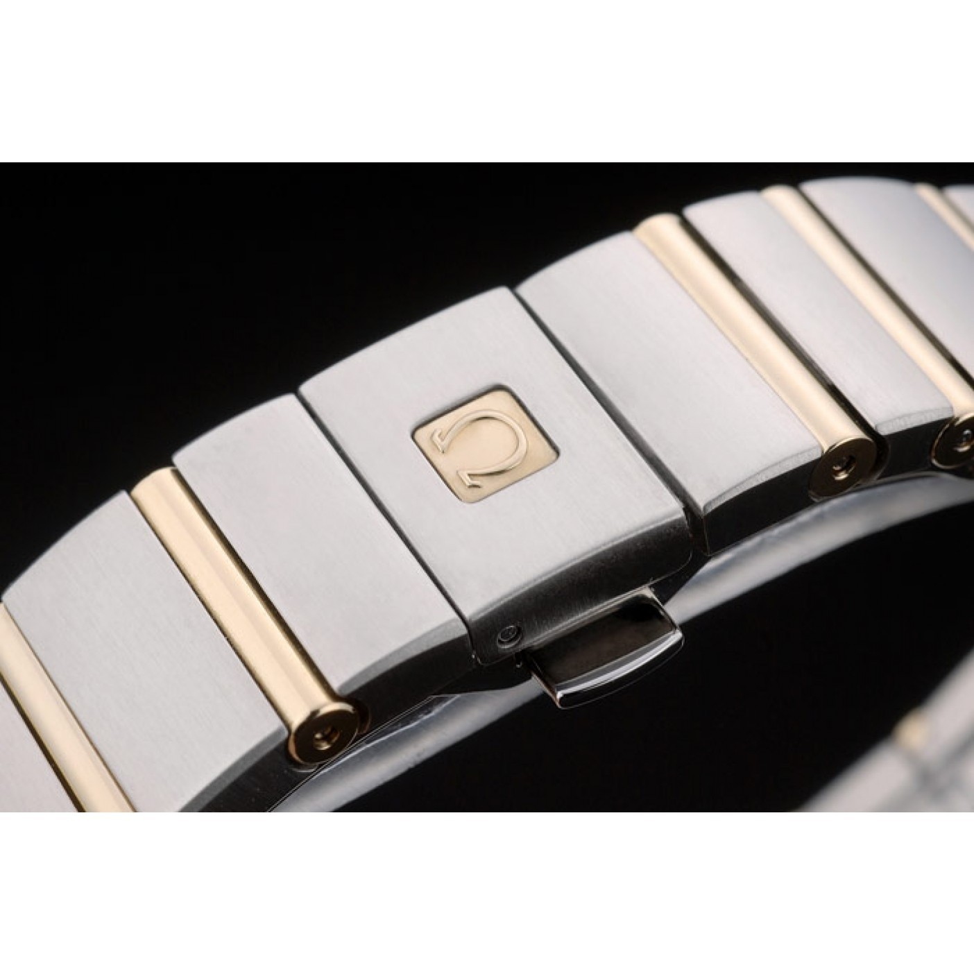 MiroTime Swiss Lady Omega Constellation Stainless Steel Bracelet Golden Dial 80292