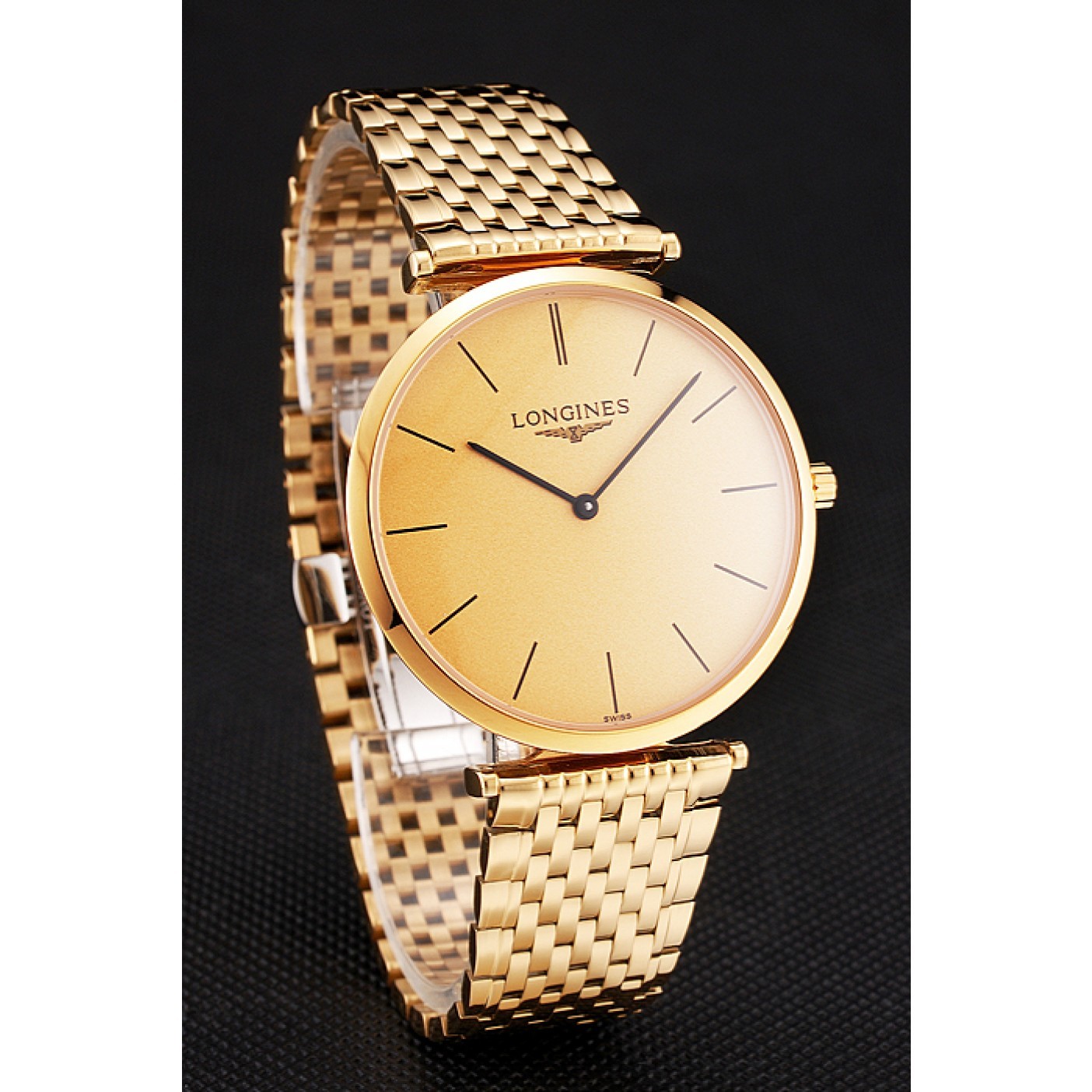 MiroTime Swiss Longines Grande Classique Gold Dial Gold Case And Bracelet
