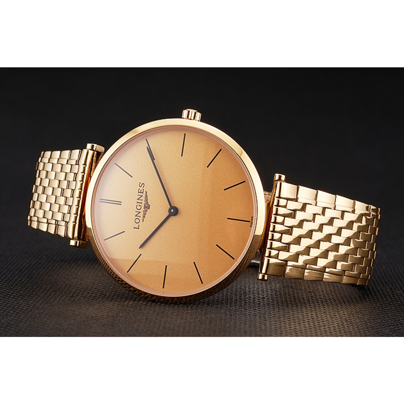 MiroTime Swiss Longines Grande Classique Gold Dial Gold Case And Bracelet