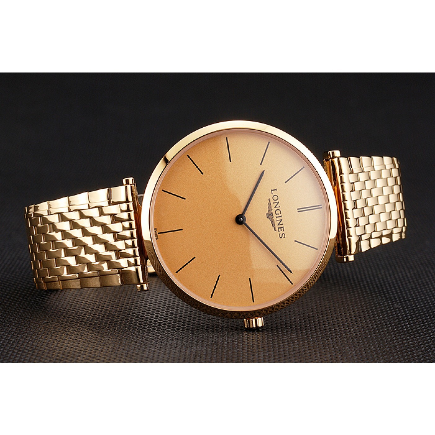 MiroTime Swiss Longines Grande Classique Gold Dial Gold Case And Bracelet