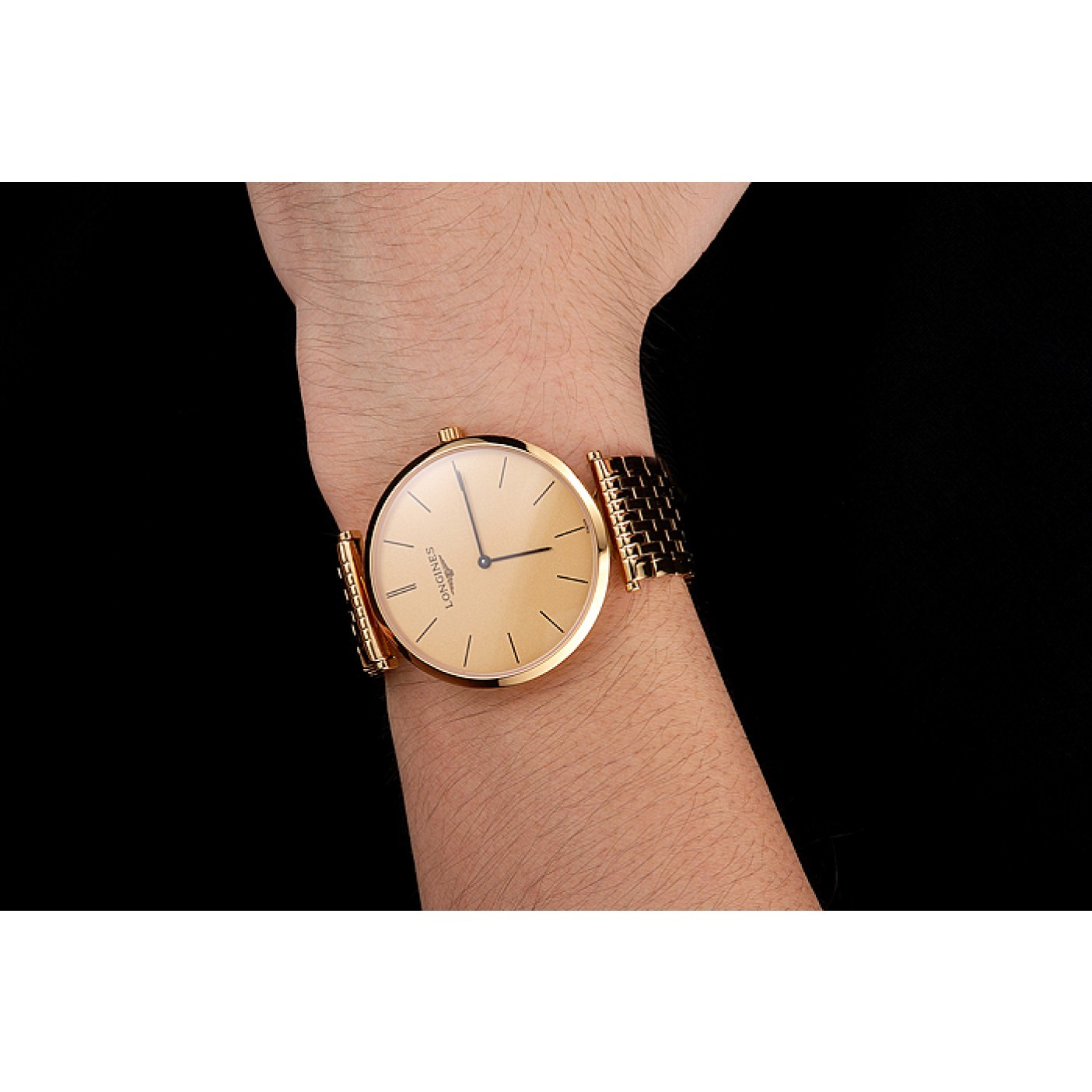 MiroTime Swiss Longines Grande Classique Gold Dial Gold Case And Bracelet