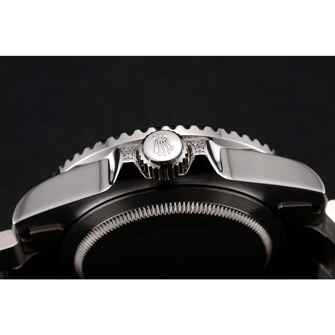 MiroTime Swiss Rolex GMT Master II Black Dial Stone Set Bezel Stainless Steel Case And Bracelet 1453747