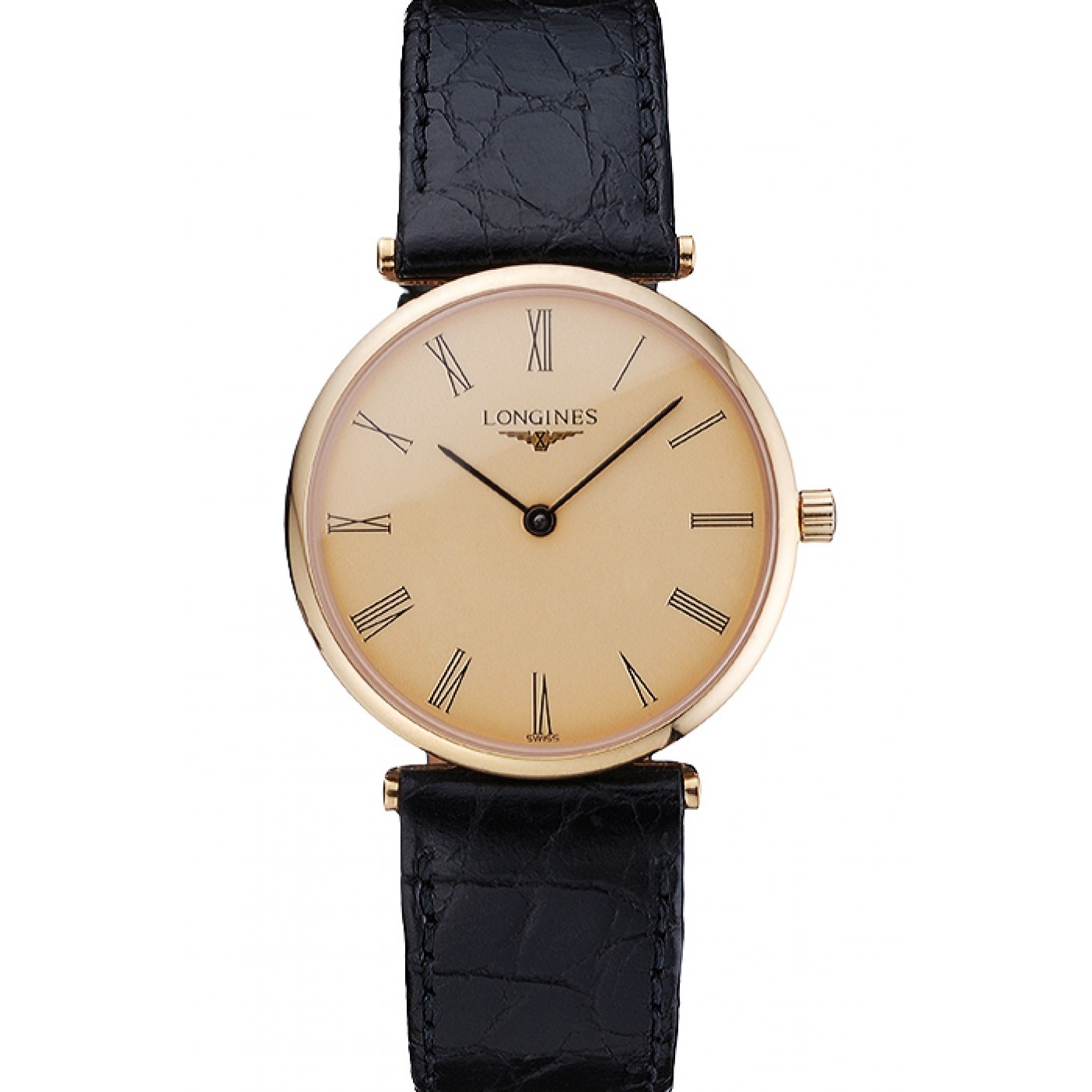 MiroTime Longines La Grande Classique Champagne Dial Black Leather Band Homme 622123