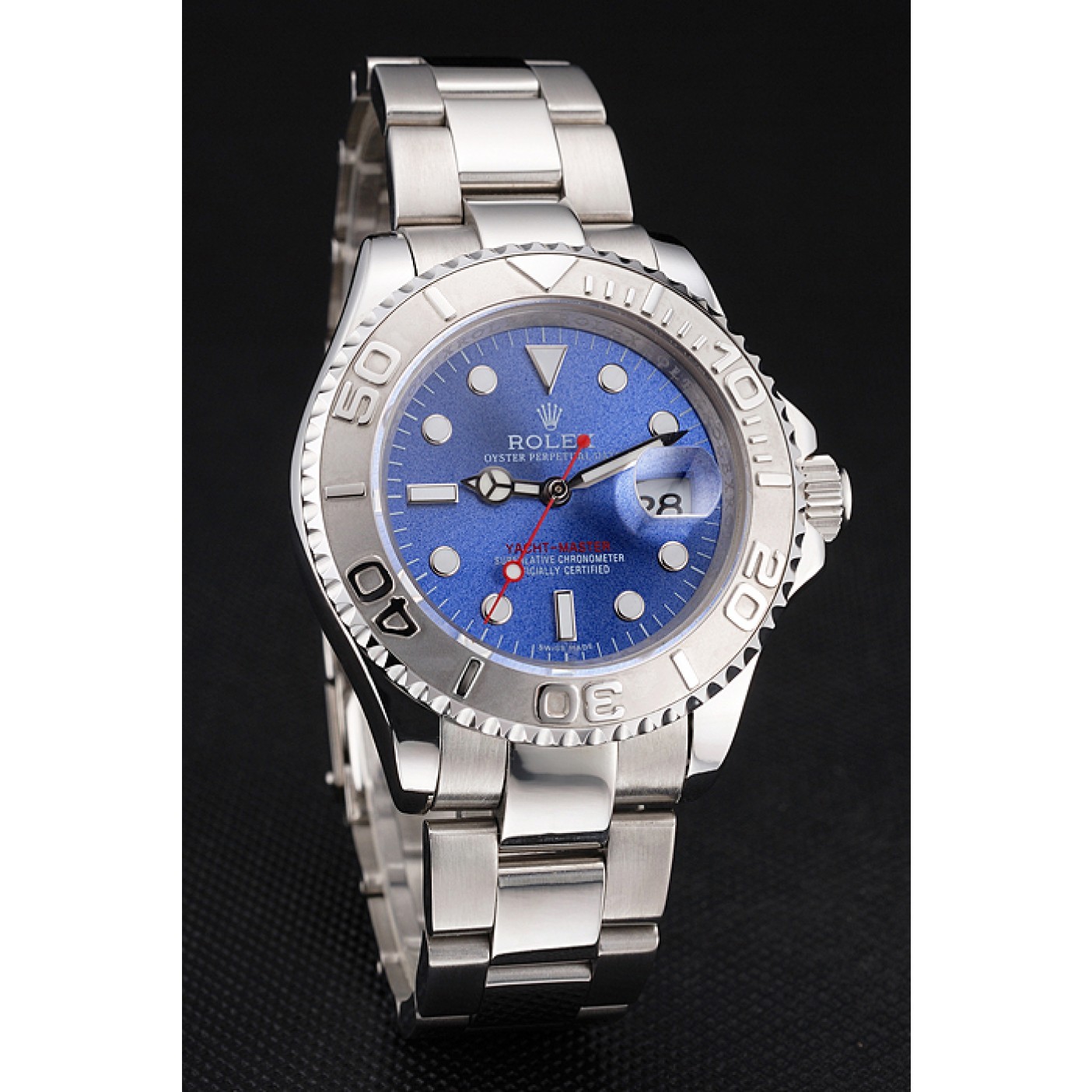 MiroTime Swiss Rolex Yacht-Master Blue Dial Stainless Steel Case And Bracelet