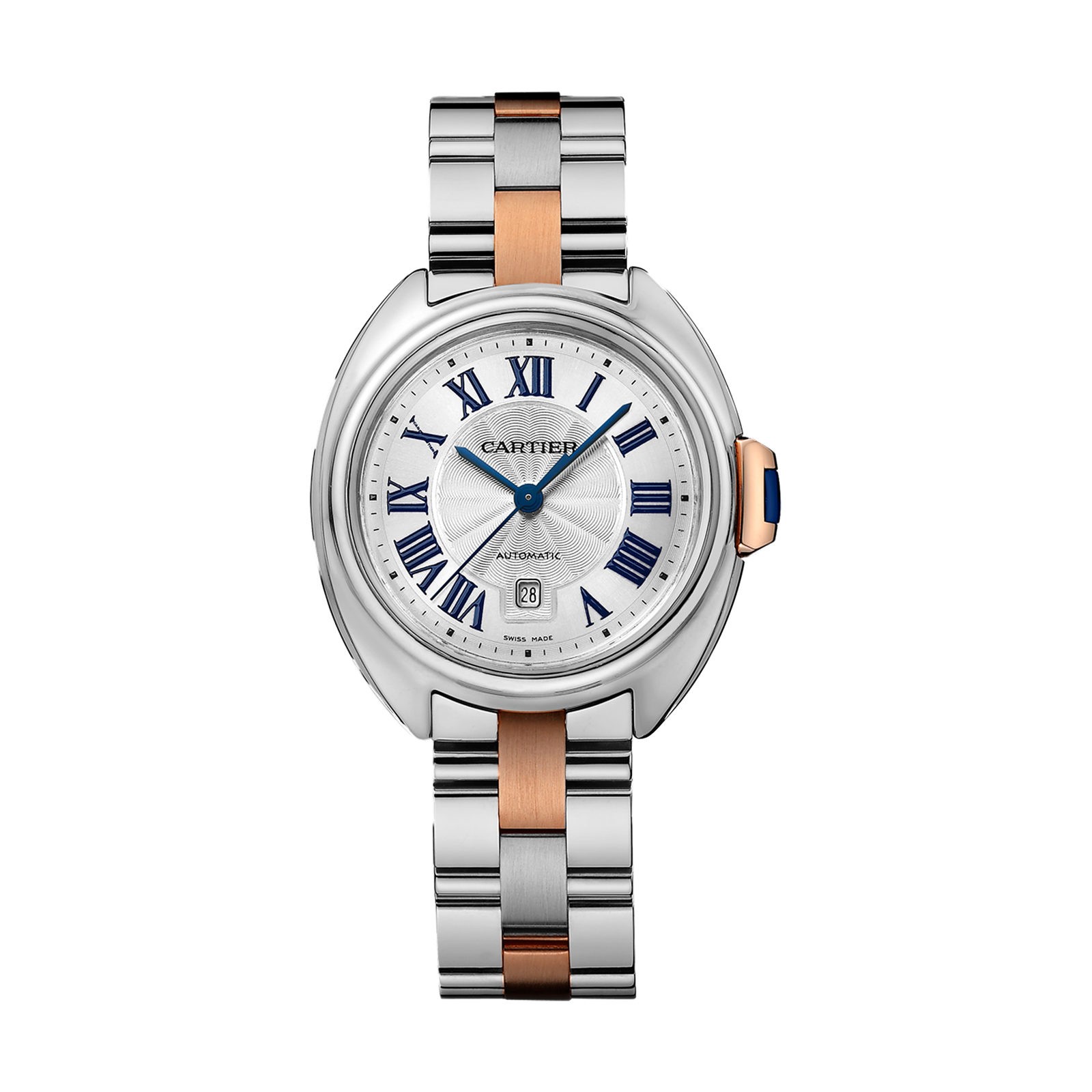 MiroTime Swiss Clé de Cartier, 31 mm, pink gold, leather