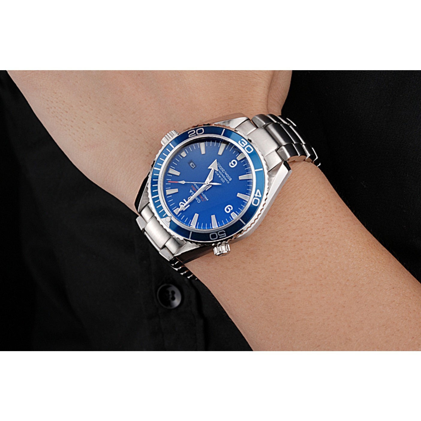 MiroTime Omega Seamaster Planet Ocean Blue Dial Stainless Steel Bracelet 622537