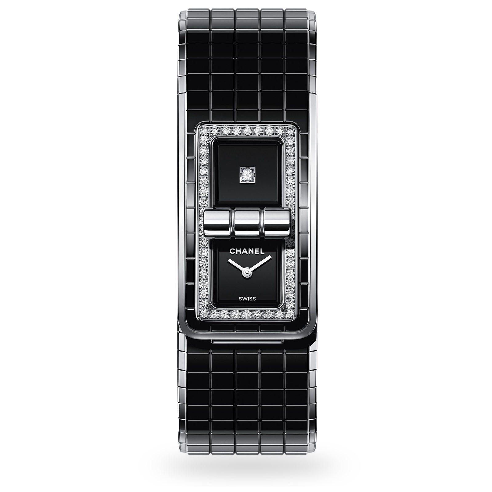MiroTime Swiss Designer CODE COCO Steel and Ceramic H5148 38x21.5mm