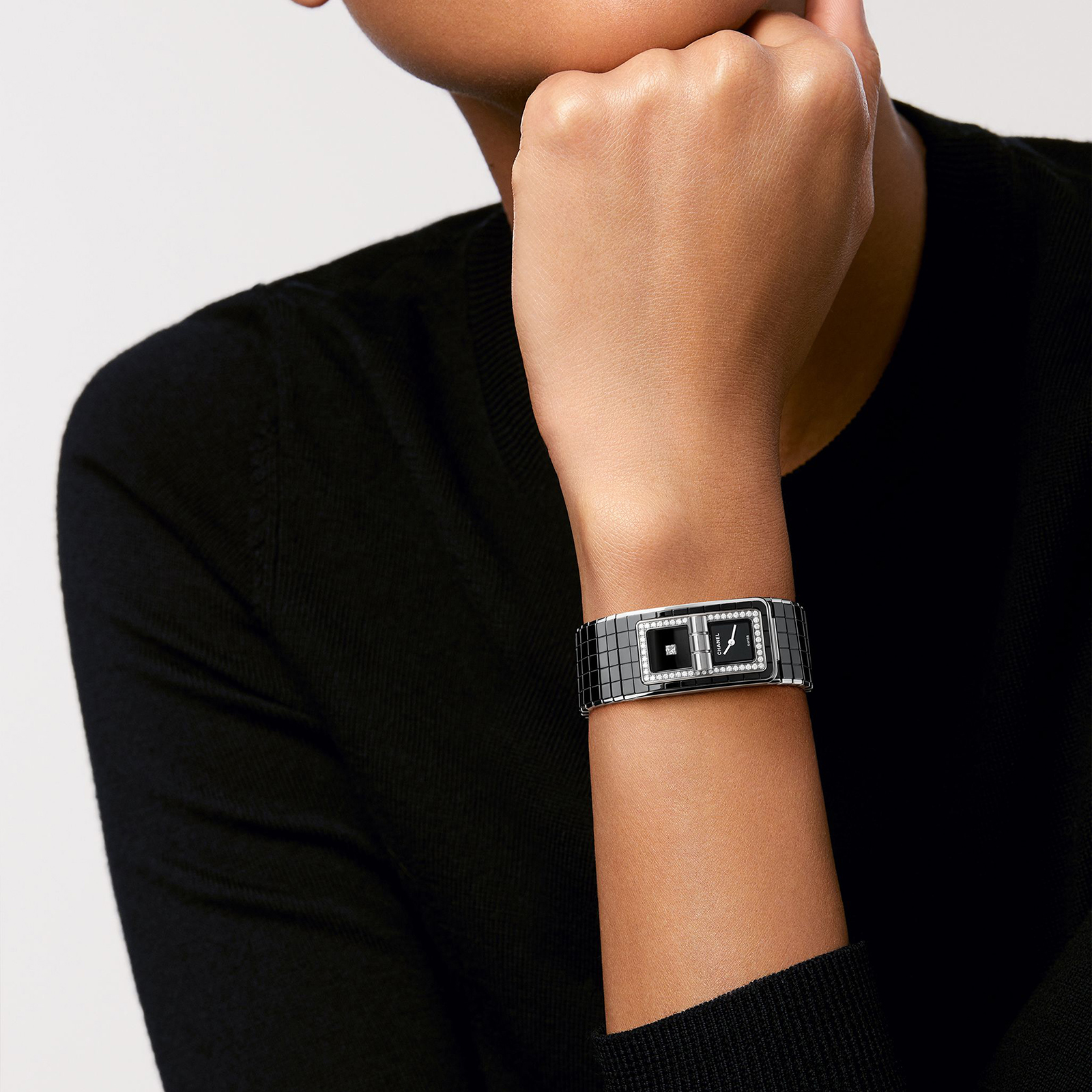 MiroTime Swiss Designer CODE COCO Steel and Ceramic H5148 38x21.5mm