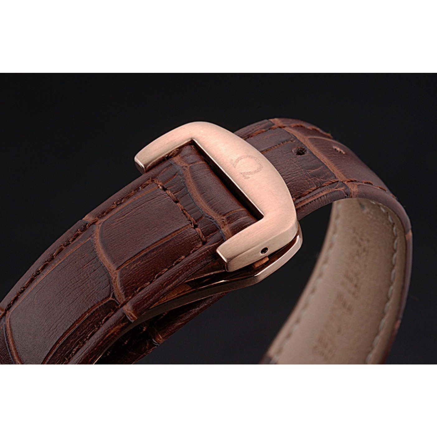 MiroTime Omega Seamaster Aqua Terra Chronograph Ivory Dial Gold Case Brown Leather Bracelet 622530